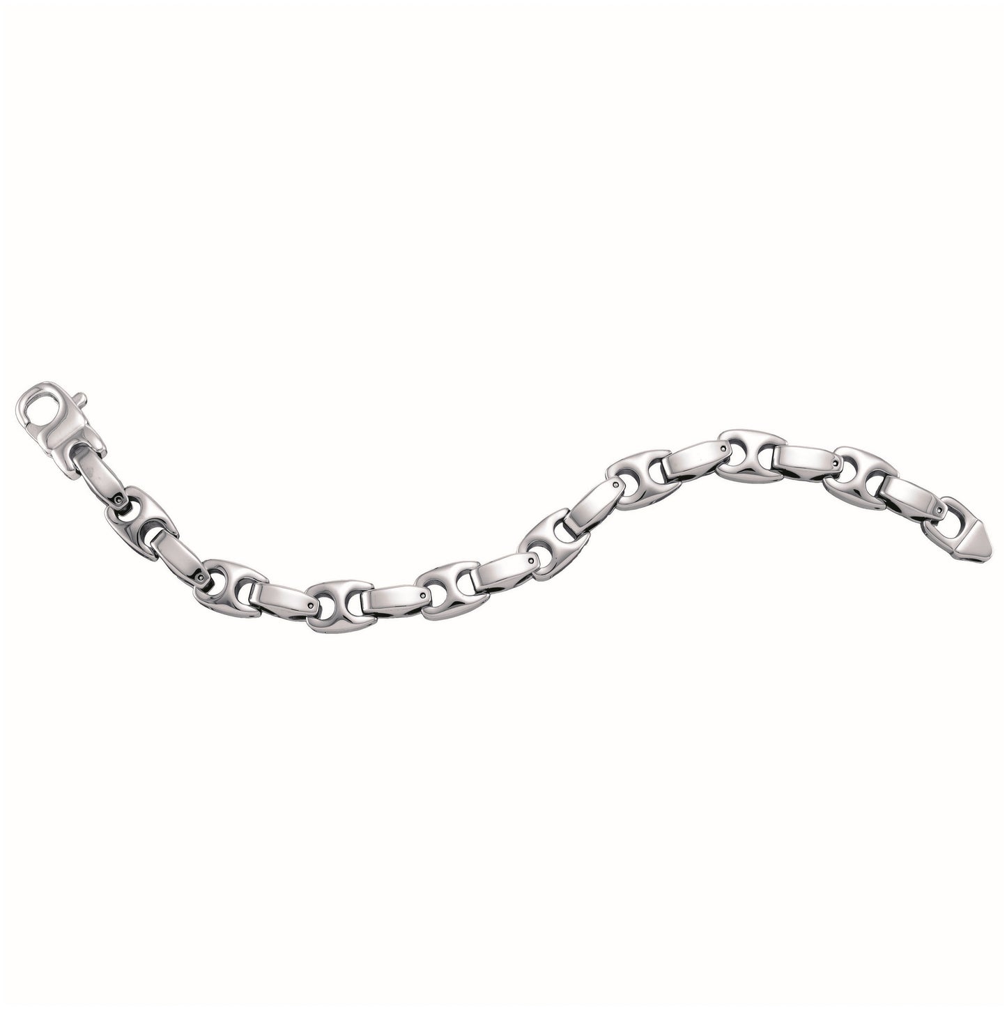 Tungsten Mens Polished Fashion Bracelet 10mm Size 8.5 Inches
