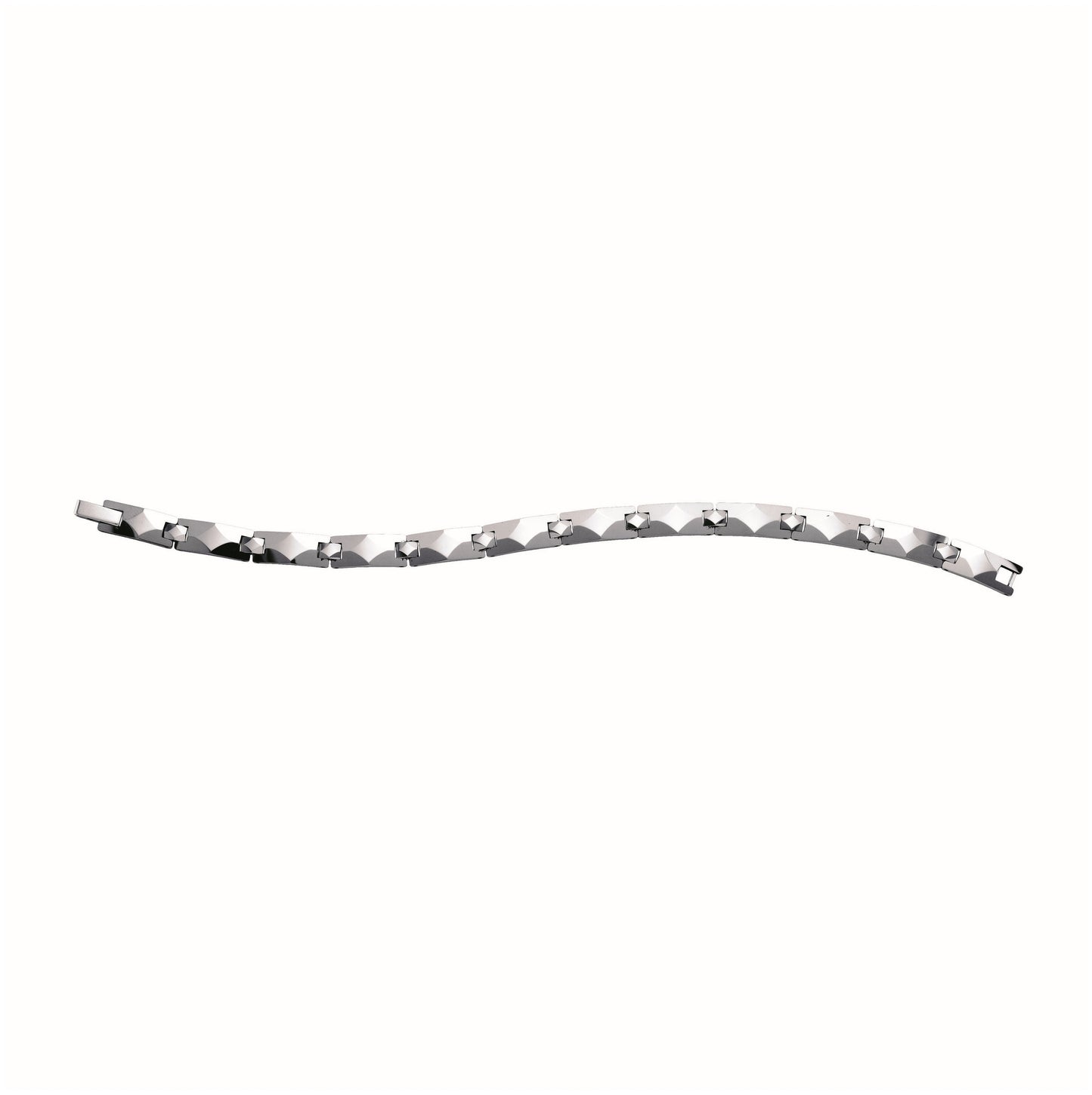 Tungsten Mens Polished Fancy Bracelet 7mm Size 8.5 Inches