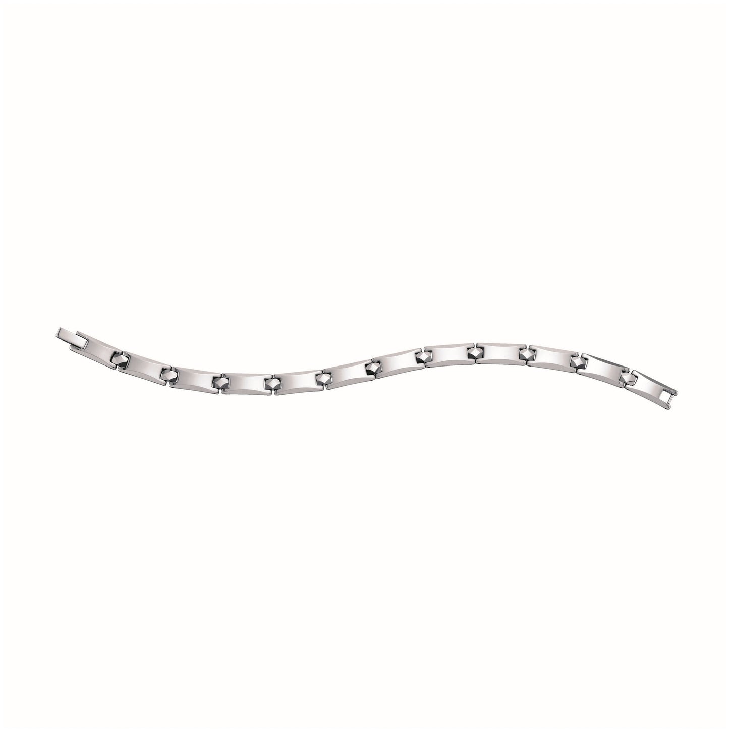 Tungsten Mens Polished Fancy Bracelet 7mm Size 8.5 Inches
