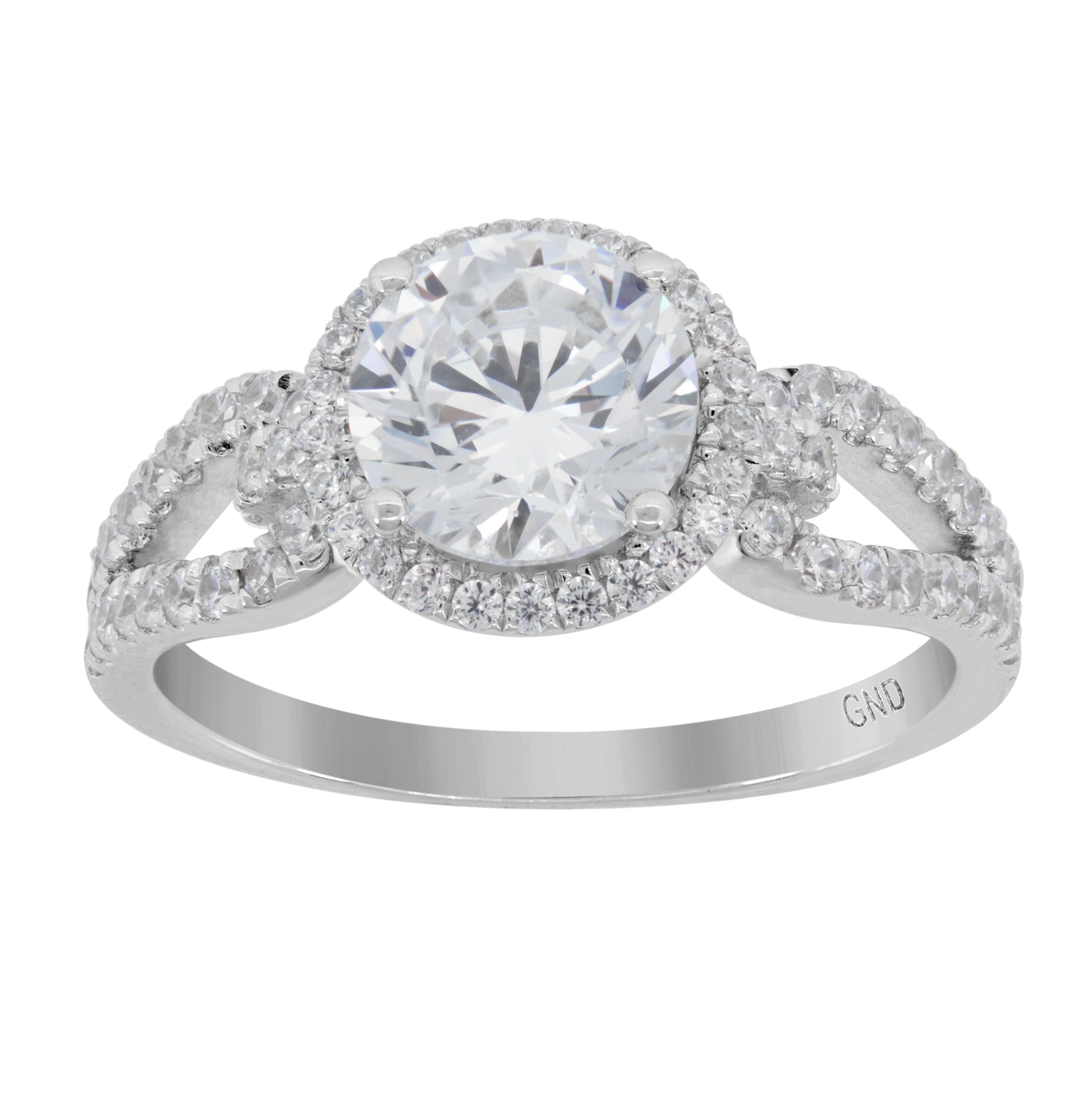 Sterling Silver Womens Cubic Zirconia Sizes 6-9 Round Center Stone Bridal Wedding Anniversary Engagement Ring Band