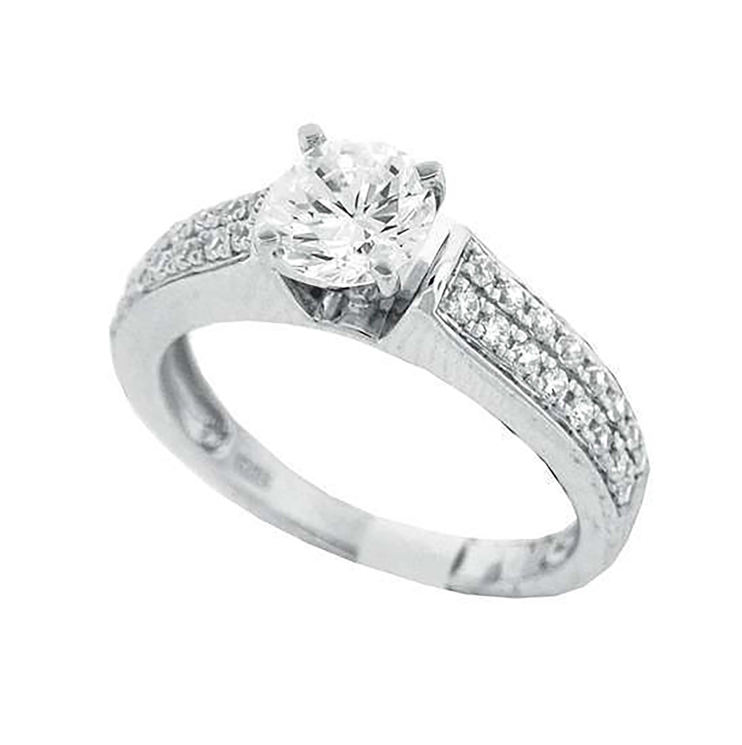 Sterling Silver Womens Cubic Zirconia Sizes 6 To 9 Square Head Bridal Wedding Anniversary Engagement Ring Band