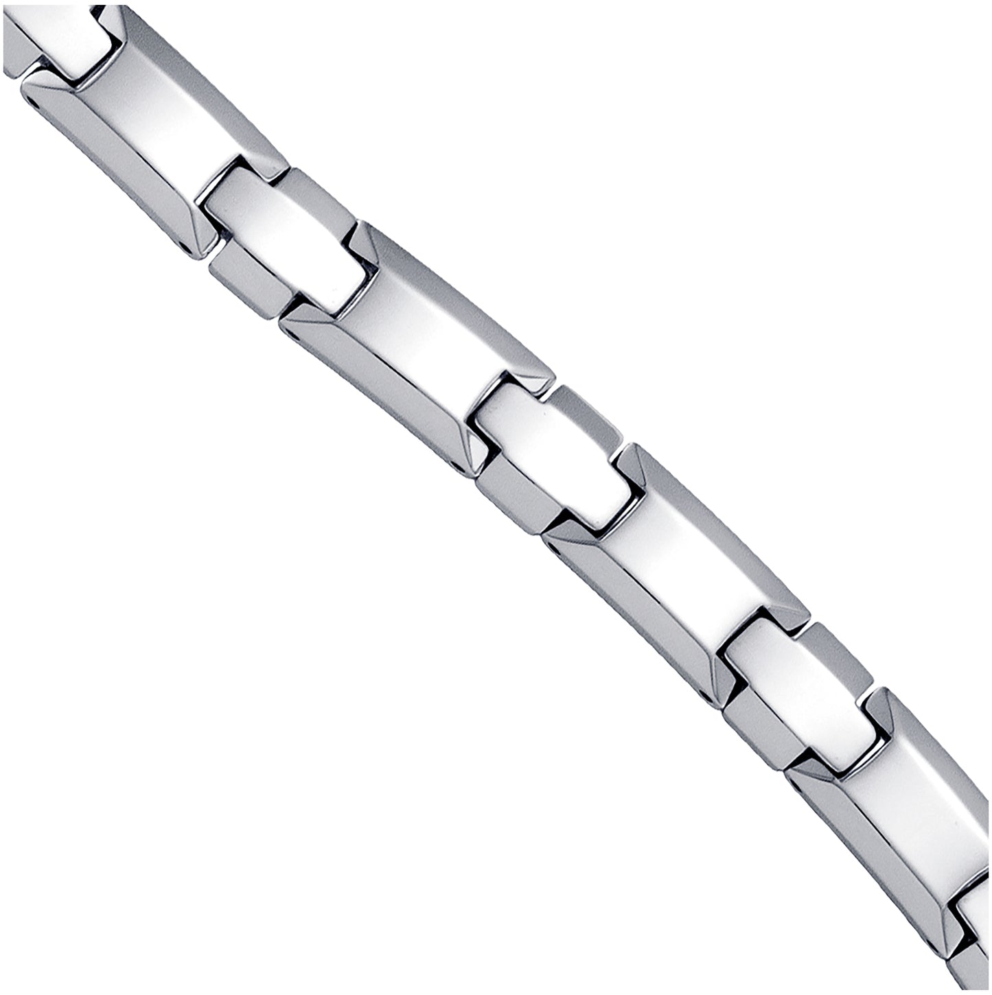 Tungsten Mens H Style Cross Fashion Bracelet 11mm Size 8.5 Inches