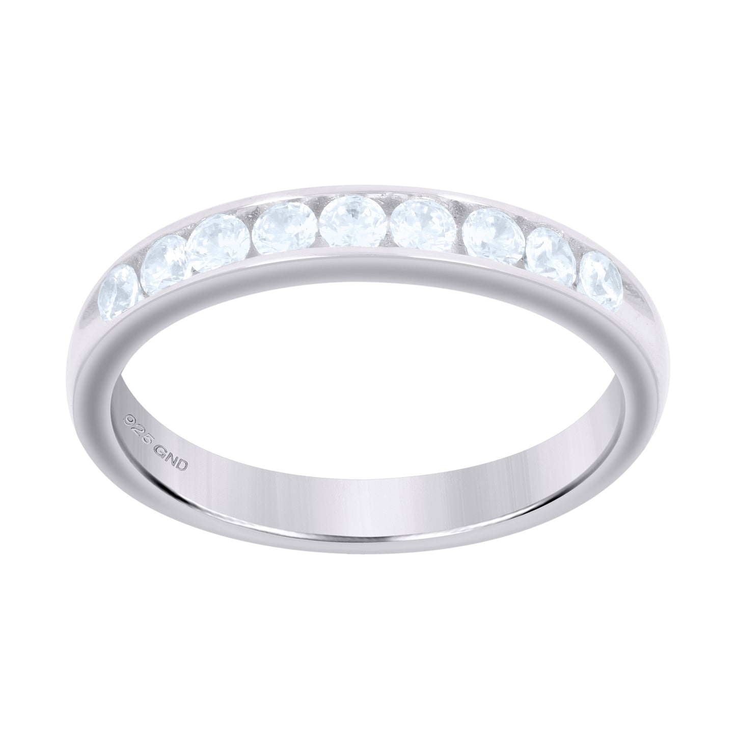 Sterling Silver Womens Cubic Zirconia Sizes 7 To 11 Bridal Wedding Anniversary Engagement Ring Band