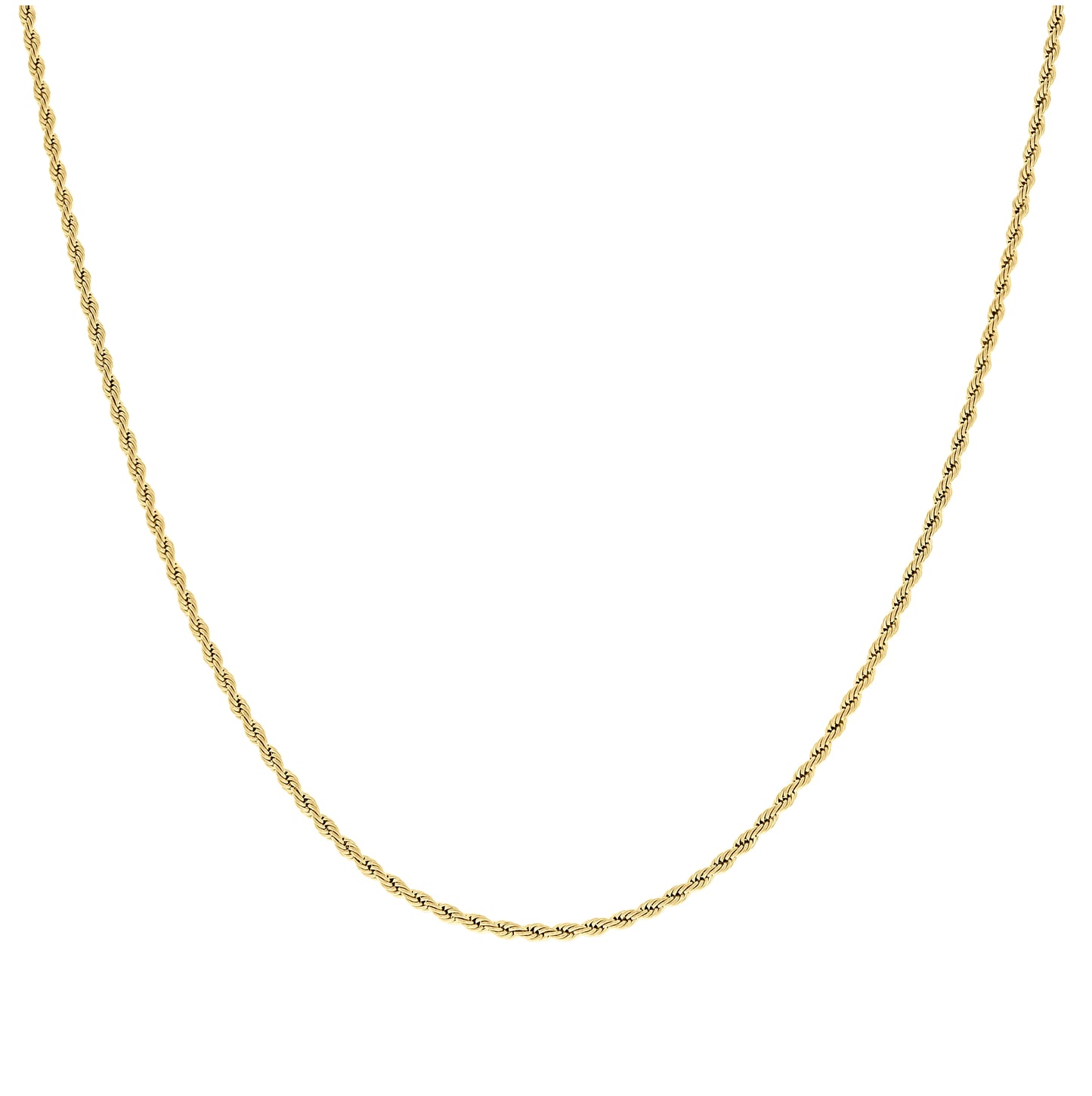 Stainless Steel Or Yellow-tone Unisex Rope Fashion Chain Necklace