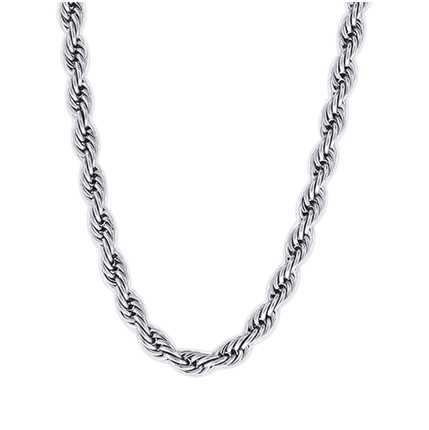 Stainless Steel Or Yellow Tone Unisex Rope Fashion Chain Necklace