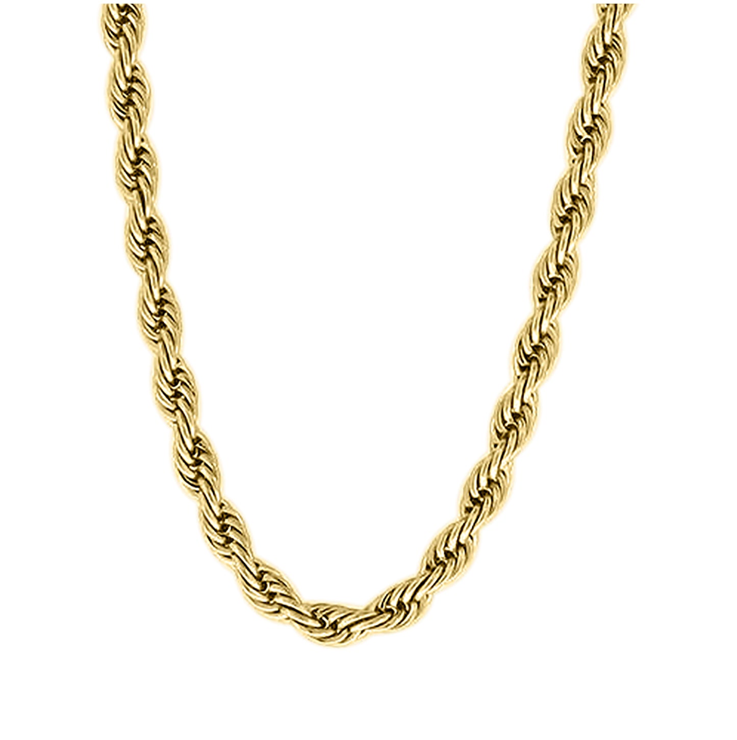Stainless Steel Or Yellow Tone Unisex Rope Fashion Chain Necklace