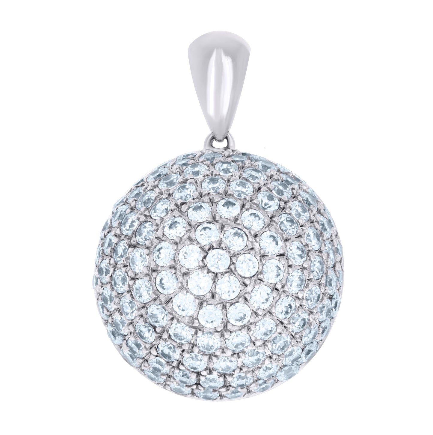 Sterling Silver Unisex Cubic-Zirconia Fashion Charm Pendant