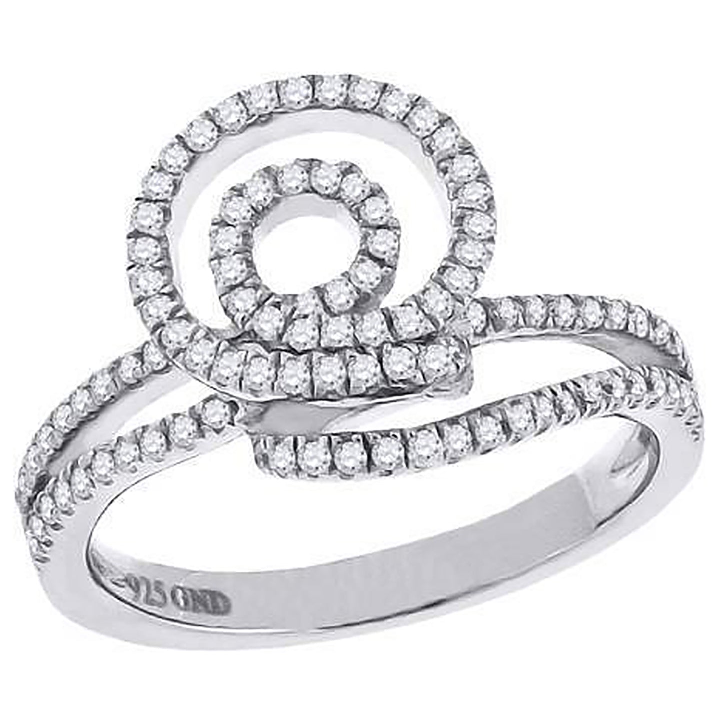Sterling Silver Women's Cubic Zirconia Fashion Bridal Anniversary Wedding Engagement Band Ring