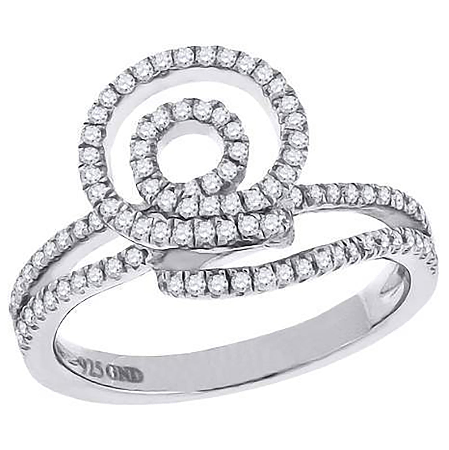 Sterling Silver Women's Cubic Zirconia Fashion Bridal Anniversary Wedding Engagement Band Ring