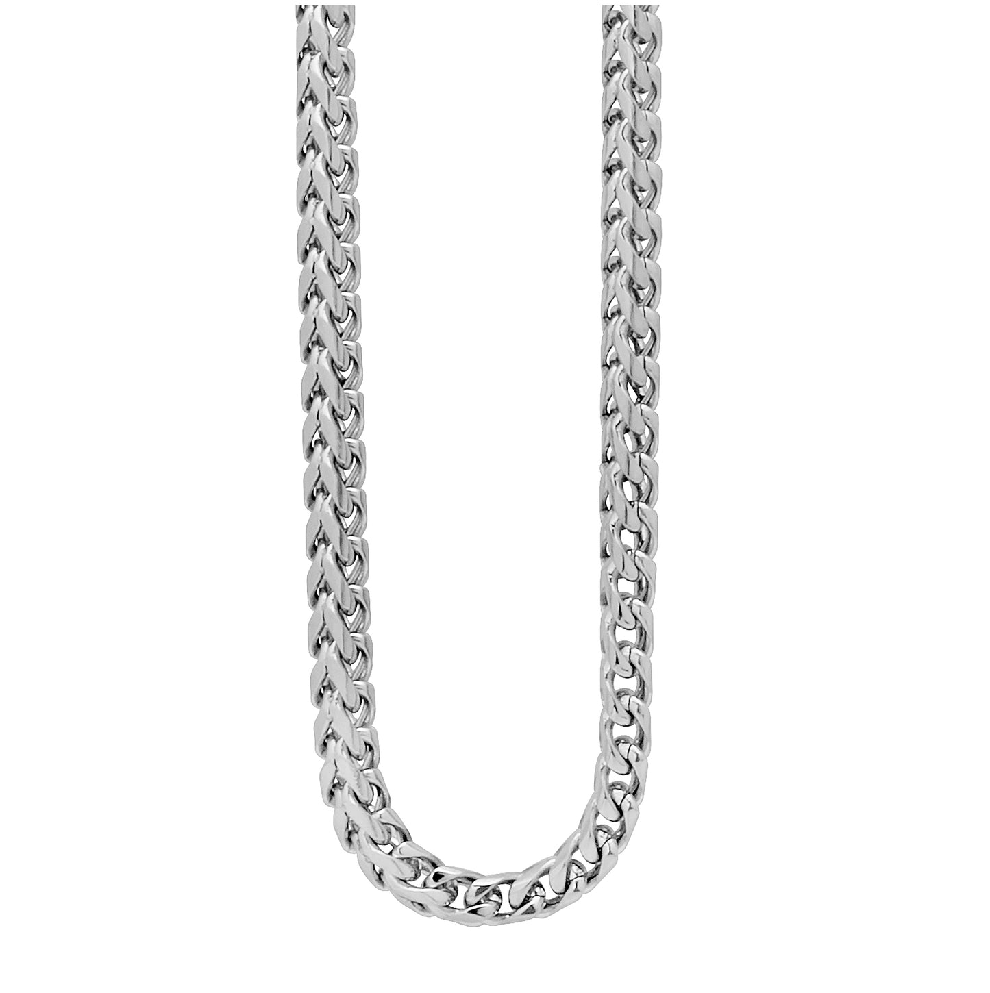 Stainless Steel Or Yellow-Tone Unisex Franco Fashion Chain Necklace