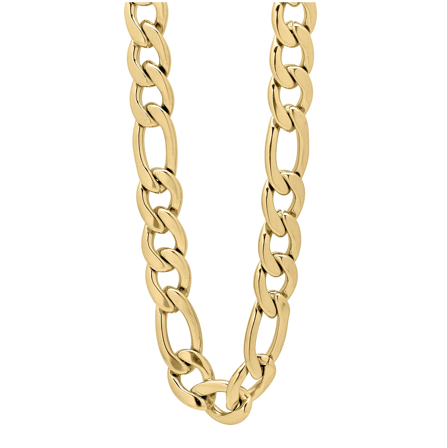 Stainless Steel Or Yellow-Tone Unisex 16-40 Inches Figaro Fashion Link Chain Necklace