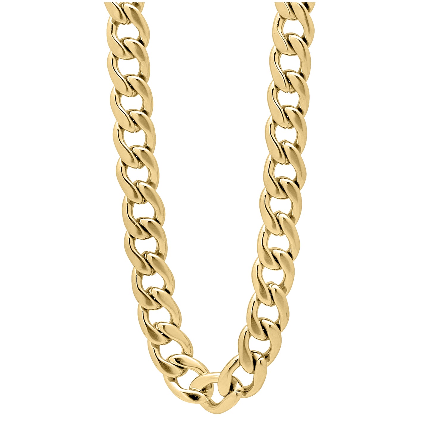 Stainless Steel Or Yellow-Tone Unisex 5mm 16-40 Inches Cuban Fashion Link Chain Necklace