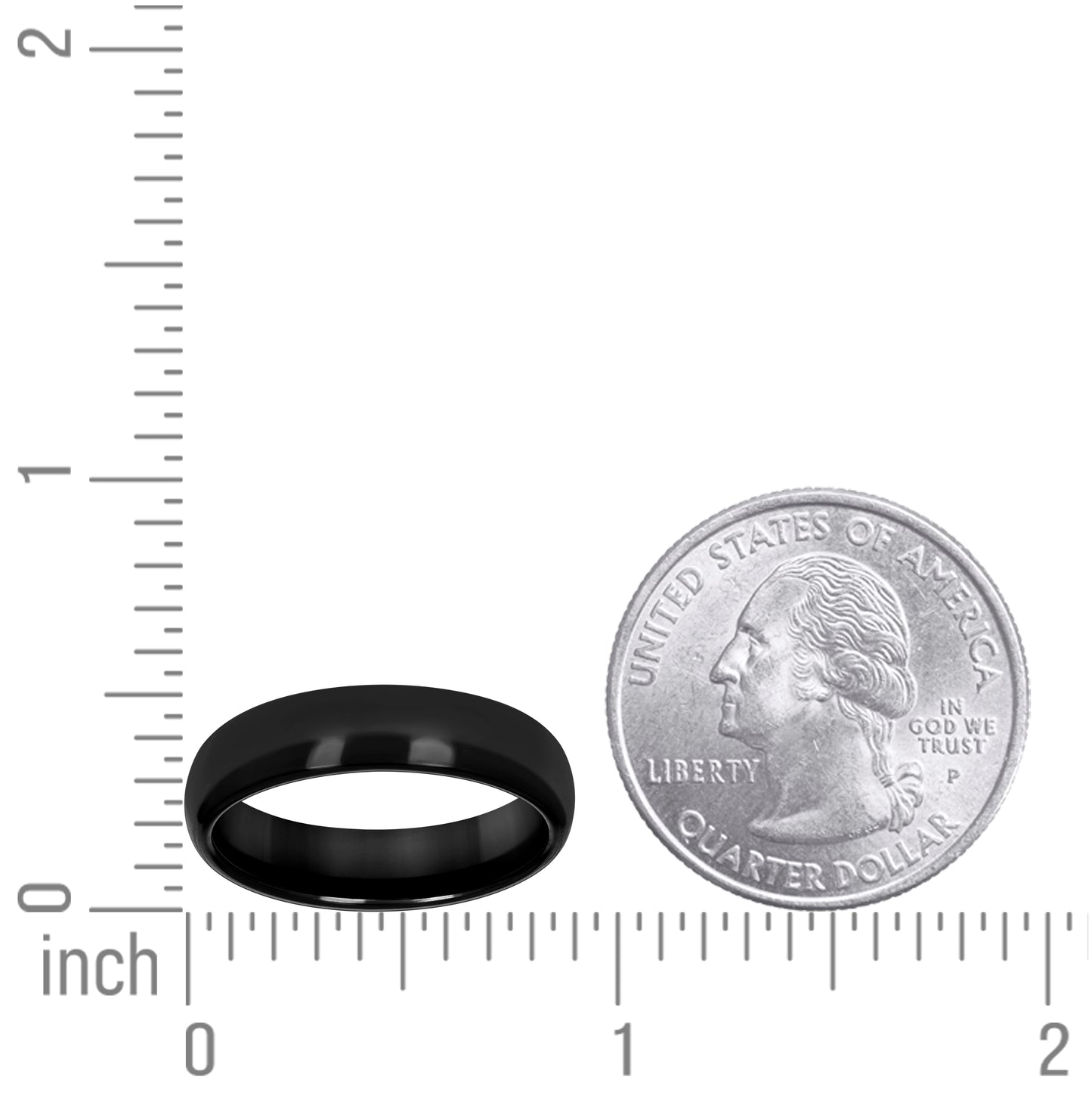 Tungsten Black Polished Comfort-fit 6mm Sizes 7 - 14 Bridal Anniversary Engagement Wedding Band