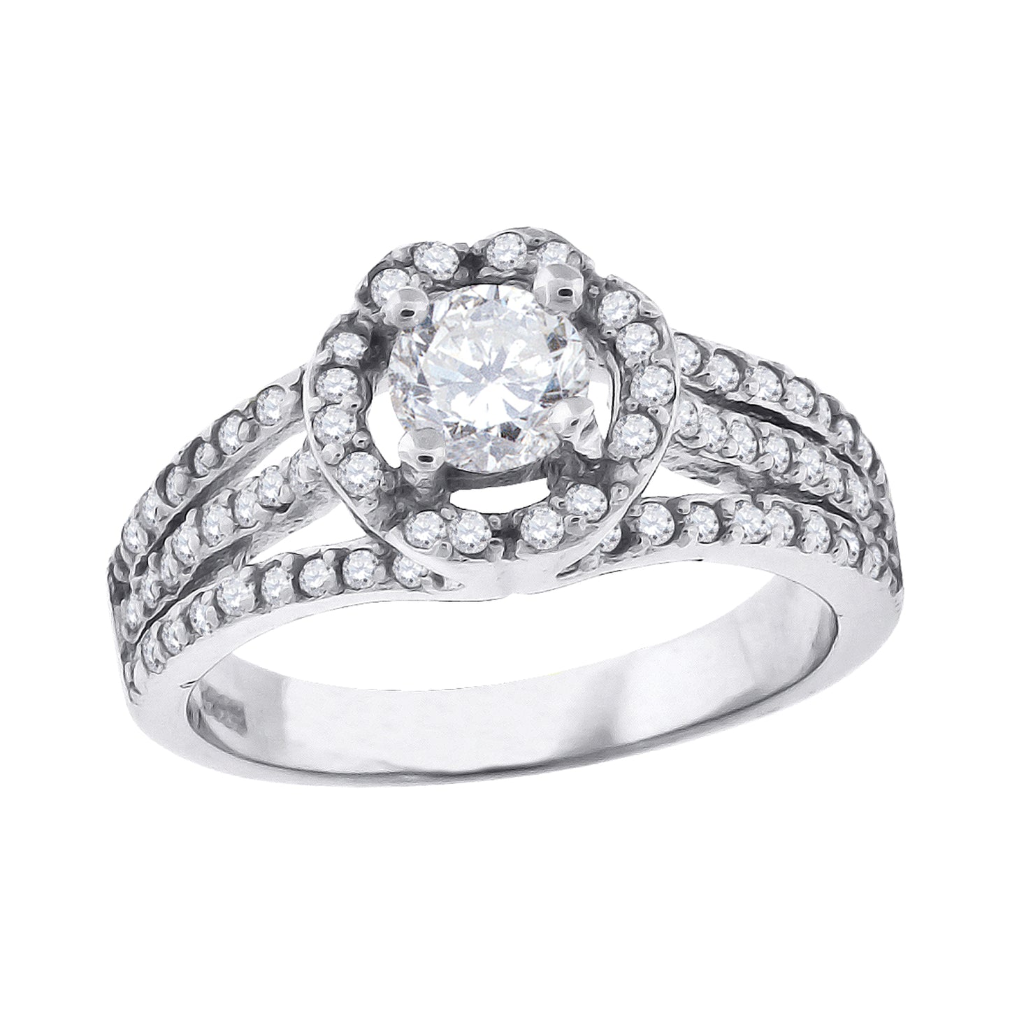 Sterling Silver Womens Cubic Zirconia Fashion Bridal Anniversary Engagement Wedding Ring