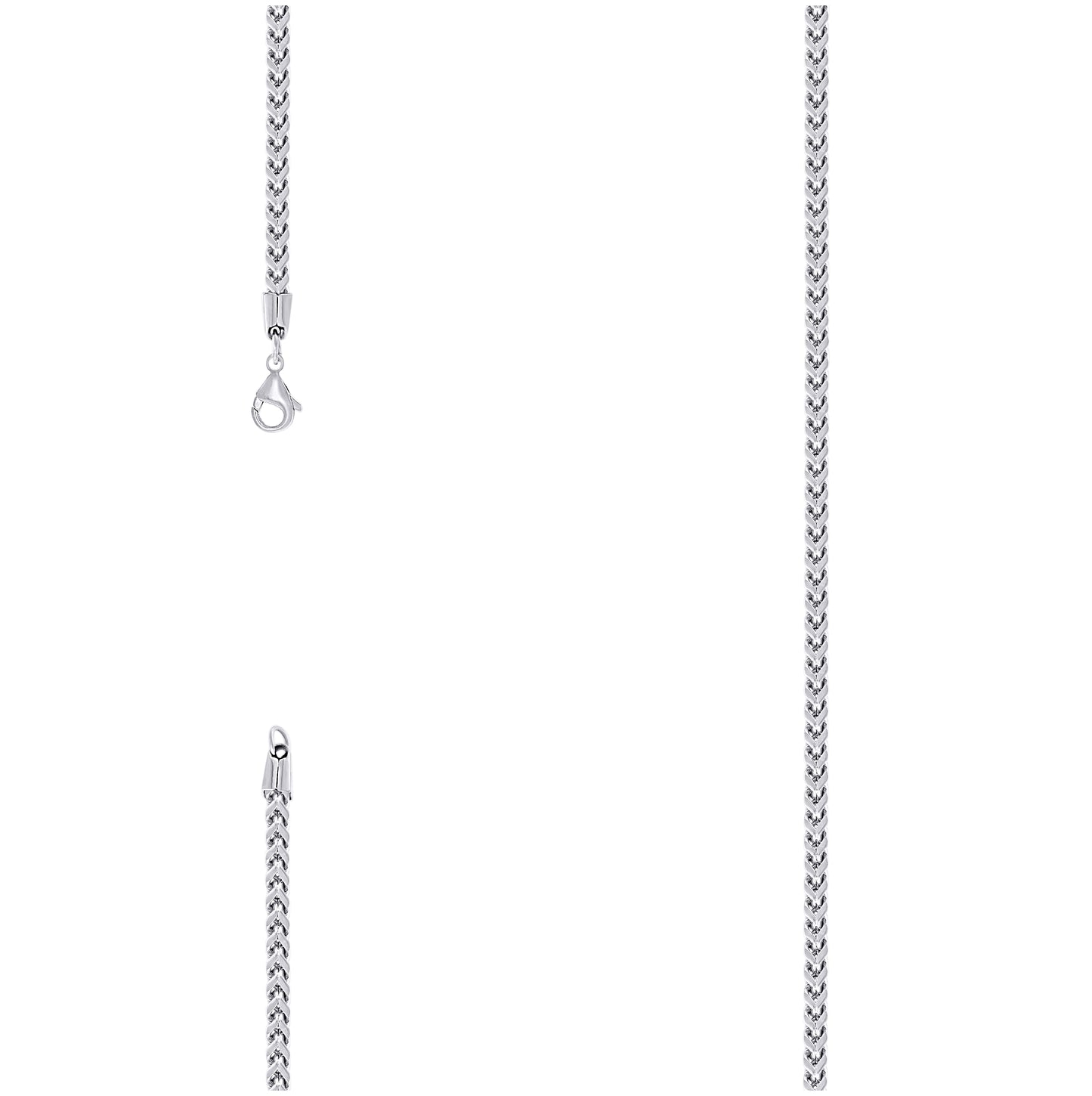 Stainless Steel Or Yellow-Tone Unisex Franco Fashion Chain Necklace
