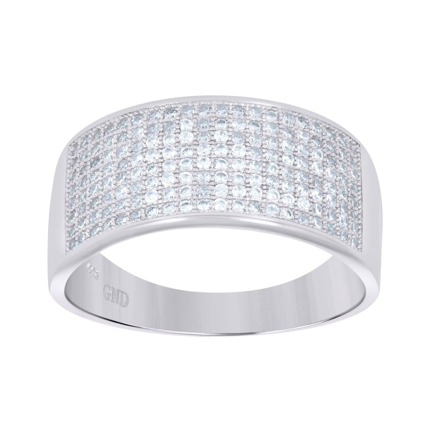 Sterling Silver Mens Cubic Zirconia Bridal Anniversary Engagement Wedding Band Ring