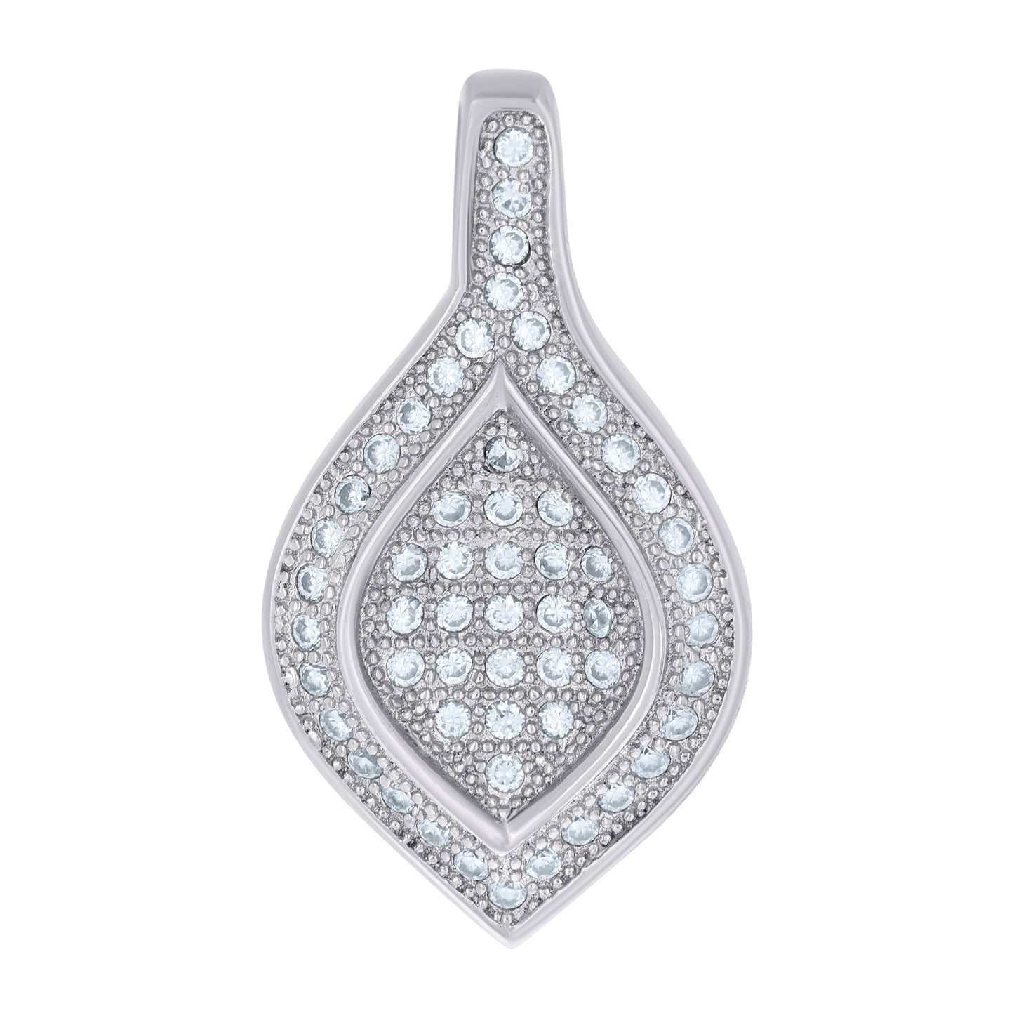 Sterling Silver Womens Cubic-Zirconia Fashion Charm Pendant