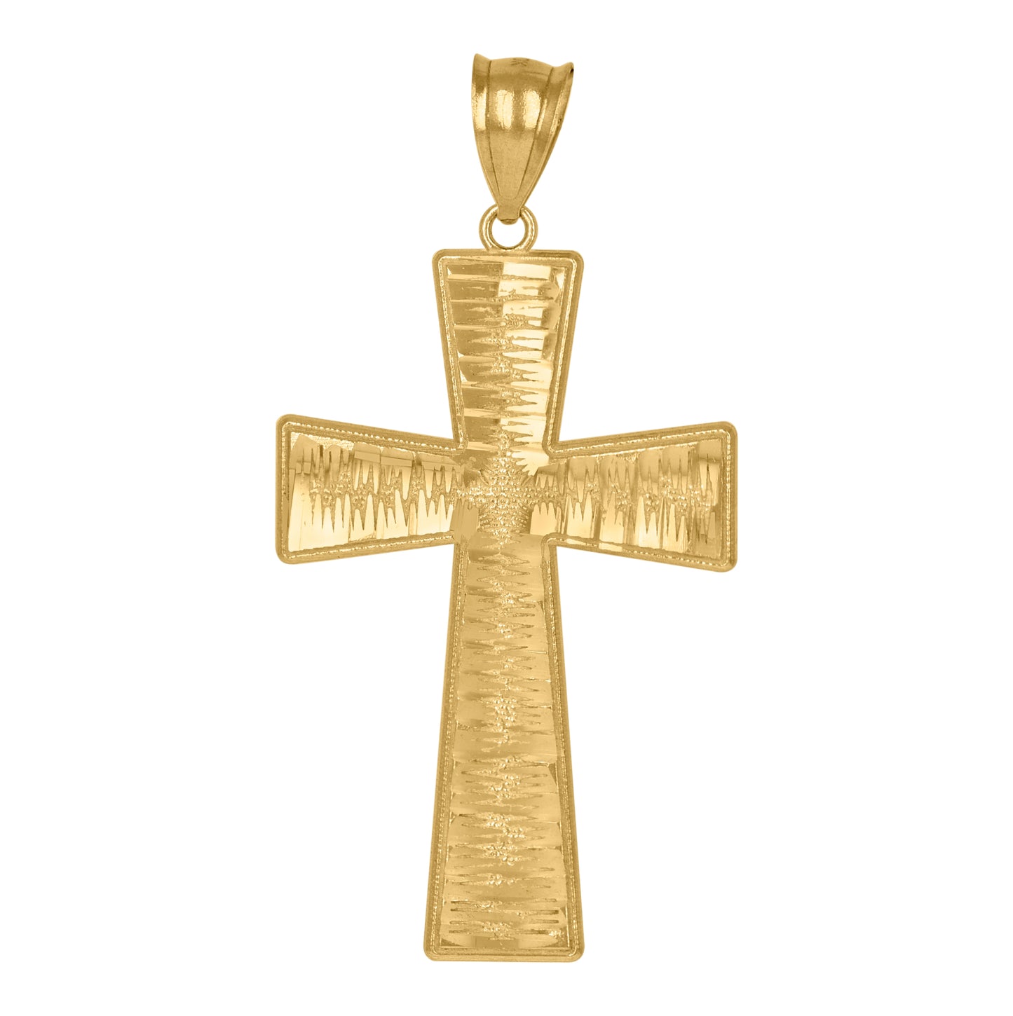 10K Yellow Gold Womens Mens Unisex Cross Religious Charm Pendant