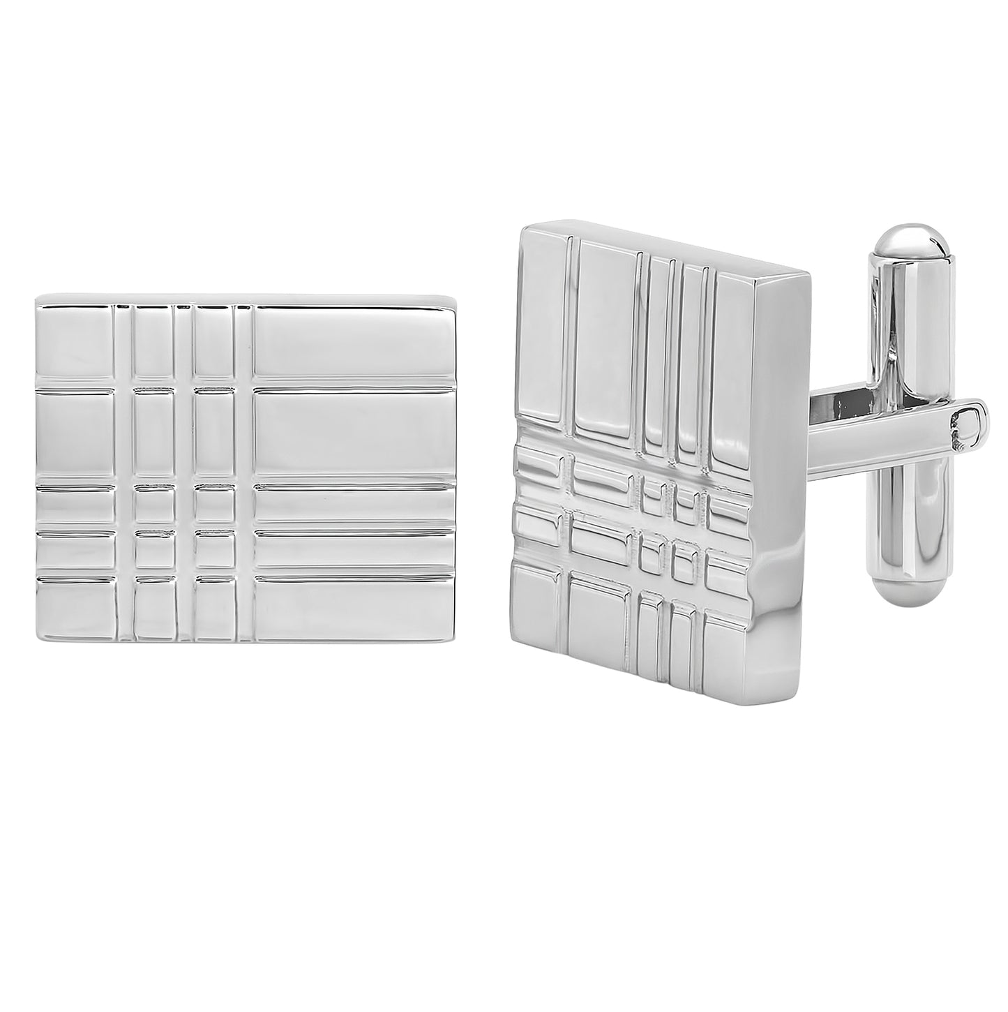 Stainless Steel Mens Square Cufflinks