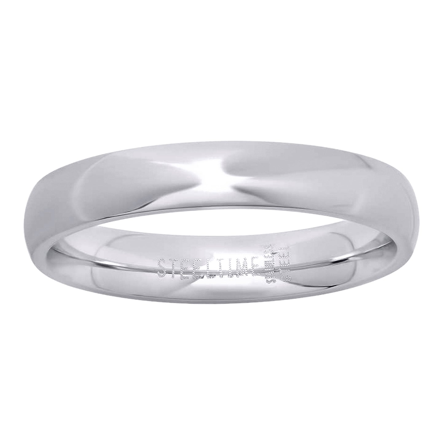 Stainless Steel Or Yellow-Tone Unisex Dome Plain Bridal Anniversary Engagement Wedding Comfort-fit Fashion Band Ring