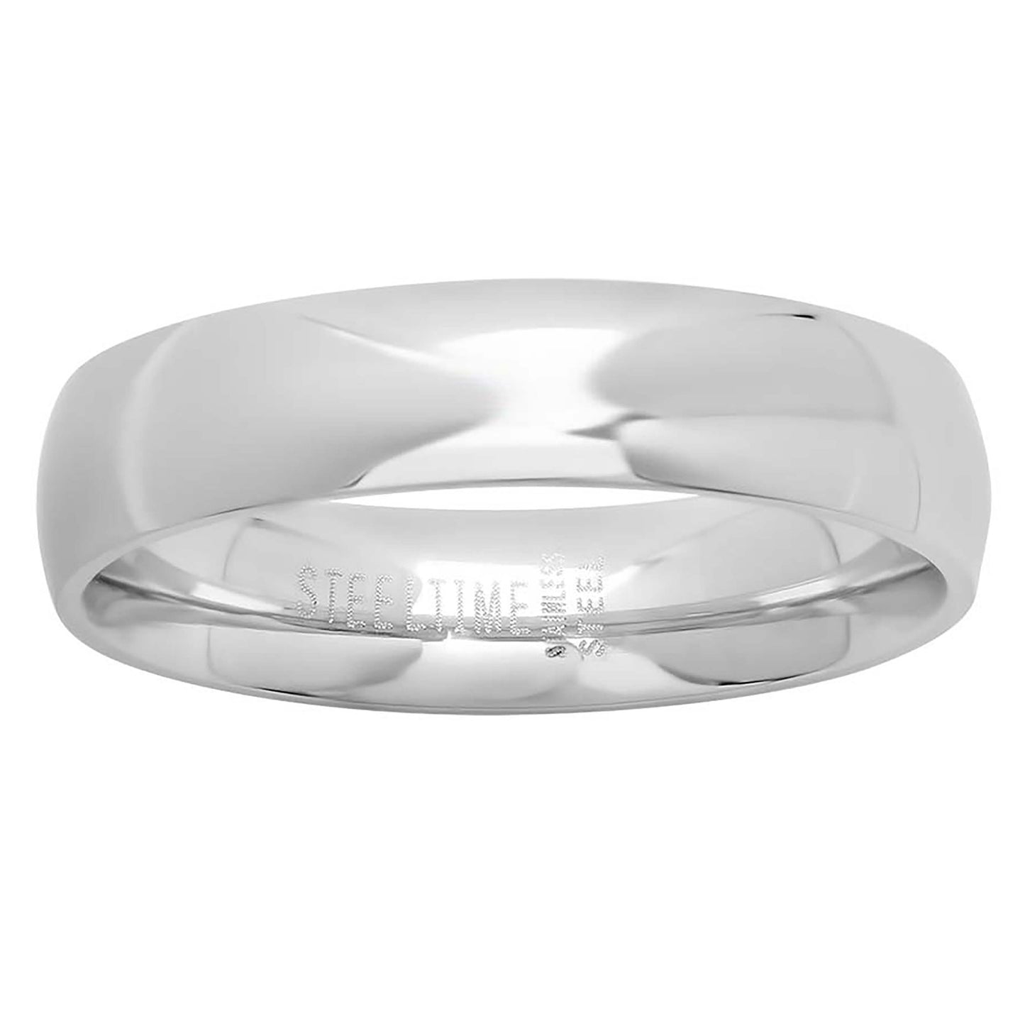 Stainless Steel Or Yellow-Tone Unisex Dome Plain Bridal Anniversary Engagement Wedding Comfort-fit Fashion Band Ring