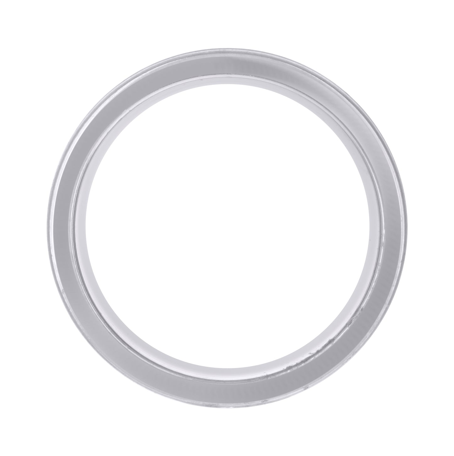 Stainless Steel Mens Double Grooved Center Brushed Comfort-Fit Fashion Bridal Anniversary Wedding Engagement Band Ring