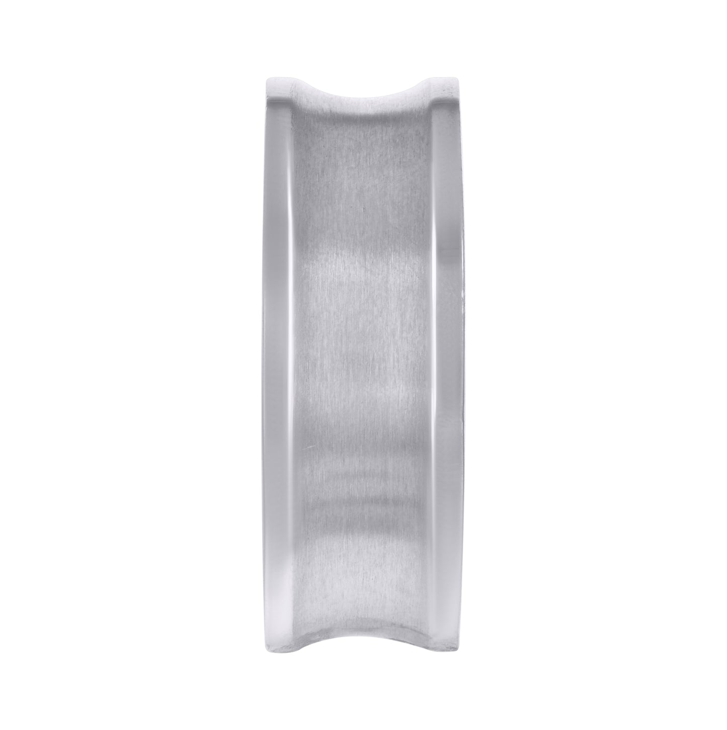 Stainless Steel Mens Concave Brushed Sizes 7 - 14 Comfort-Fit Fashion Bridal Anniversary Wedding Engagement Band Ring