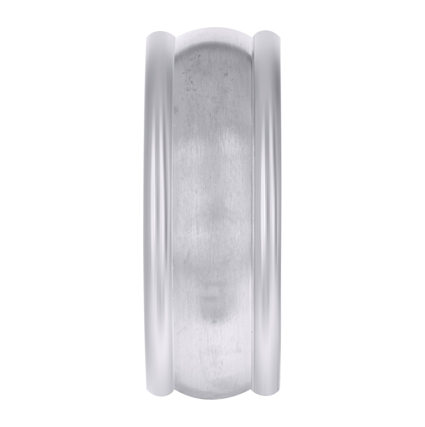 Stainless Steel Mens Center Brushed Round Polished Edges Comfort-Fit Fashion Bridal Anniversary Wedding Engagement Band Ring