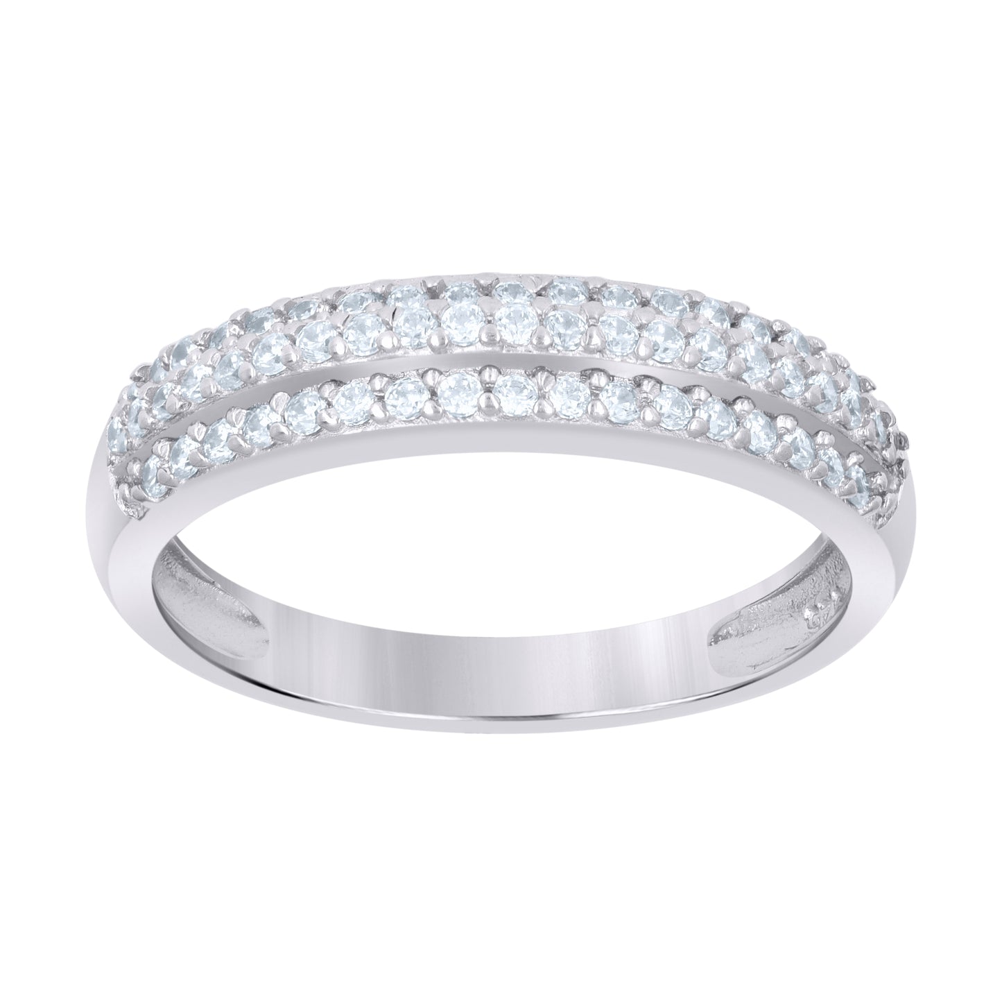 Sterling Silver Womens Cubic Zirconia Sizes 6 To 10 Princess-Cut Center Stone Bridal Set Anniversary Engagement Wedding Ring