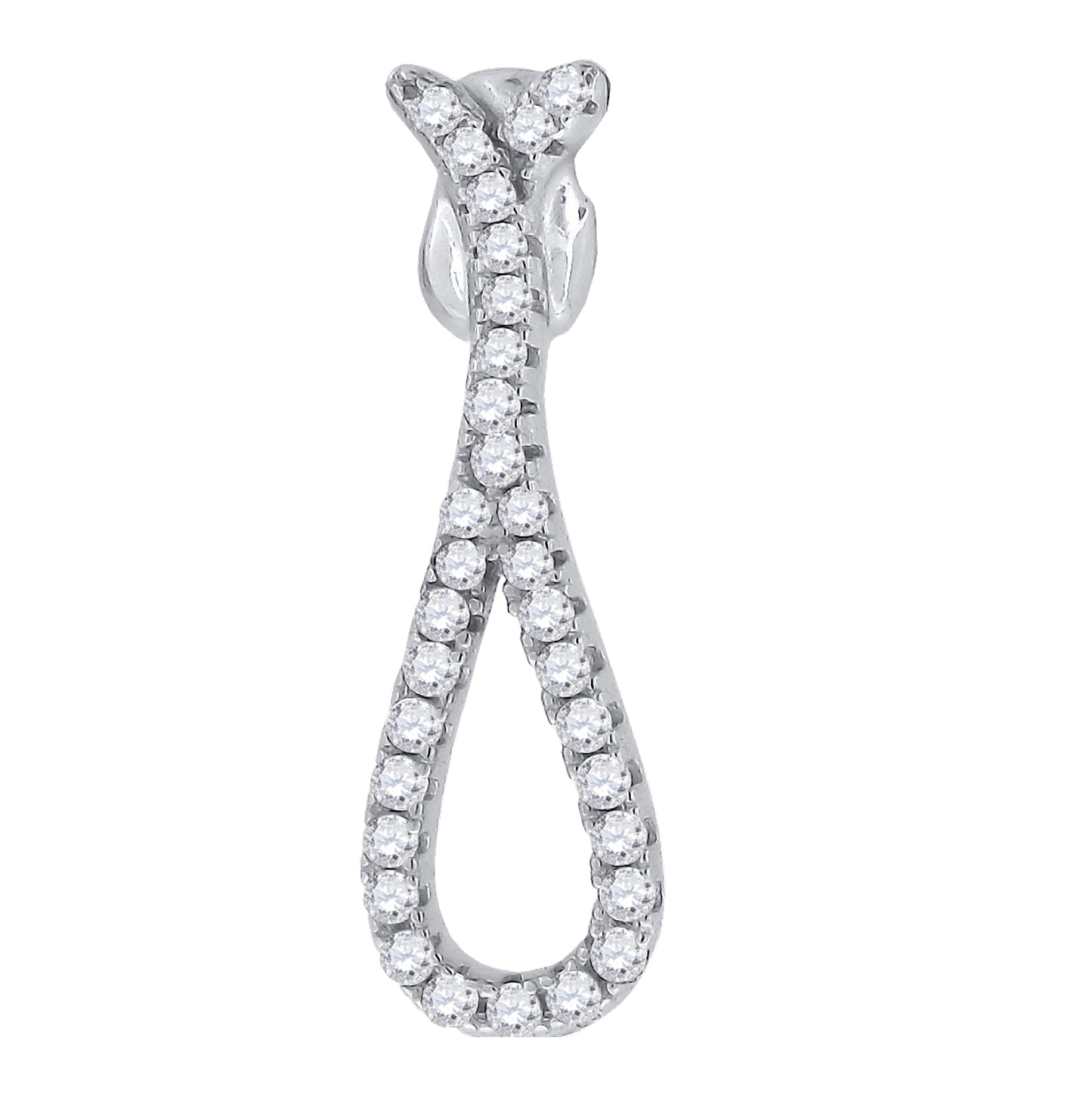 Sterling Silver Womens Cubic Zirconia Fashion Charm Pendant