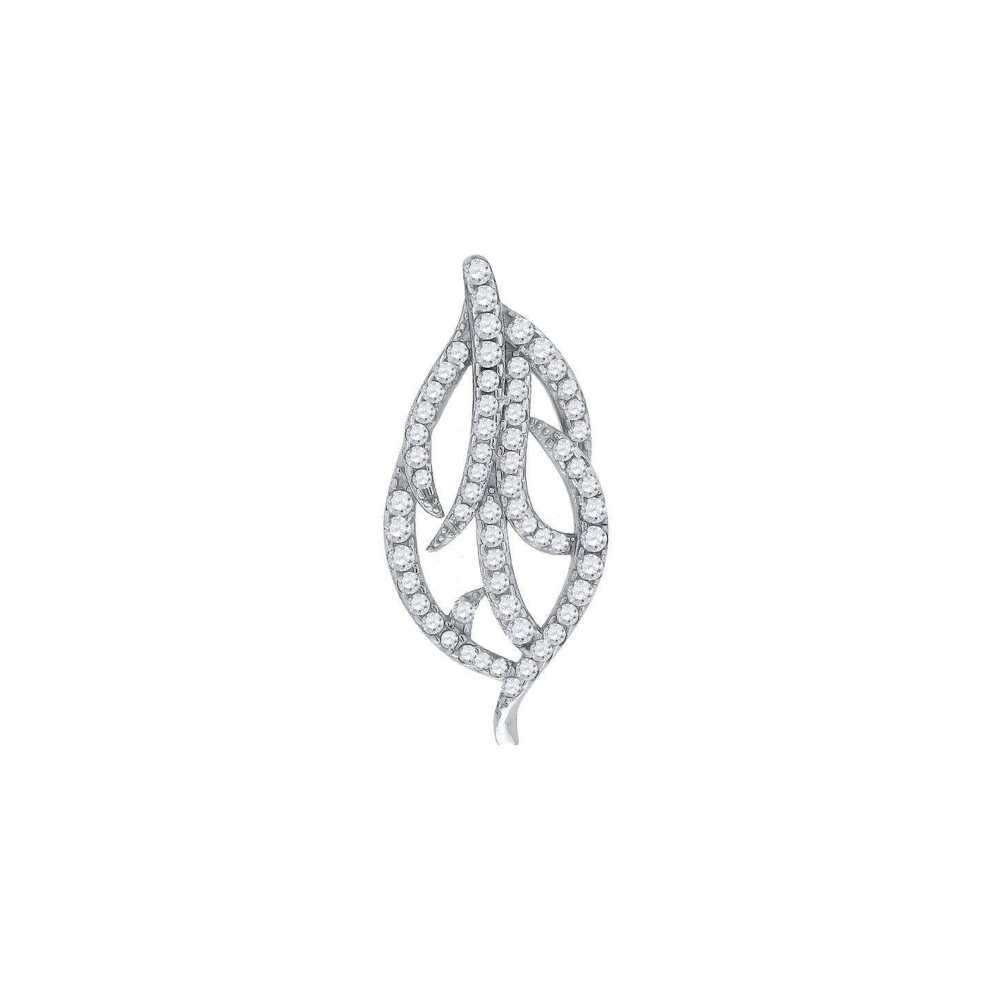 Sterling Silver Womens Cubic Zirconia Fashion Charm Pendant