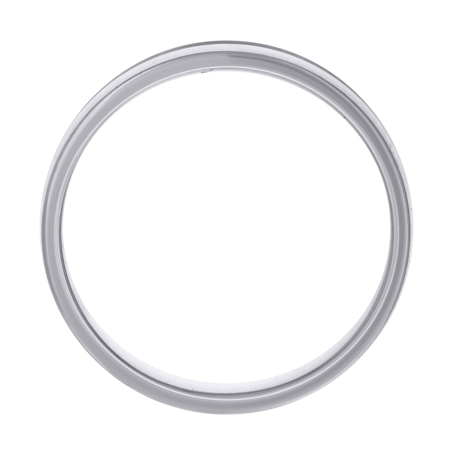 Stainless Steel Mens Cubic Zirconia Center Brushed Grooved Comfort-Fit Fashion Bridal Anniversary Wedding Engagement Band Ring