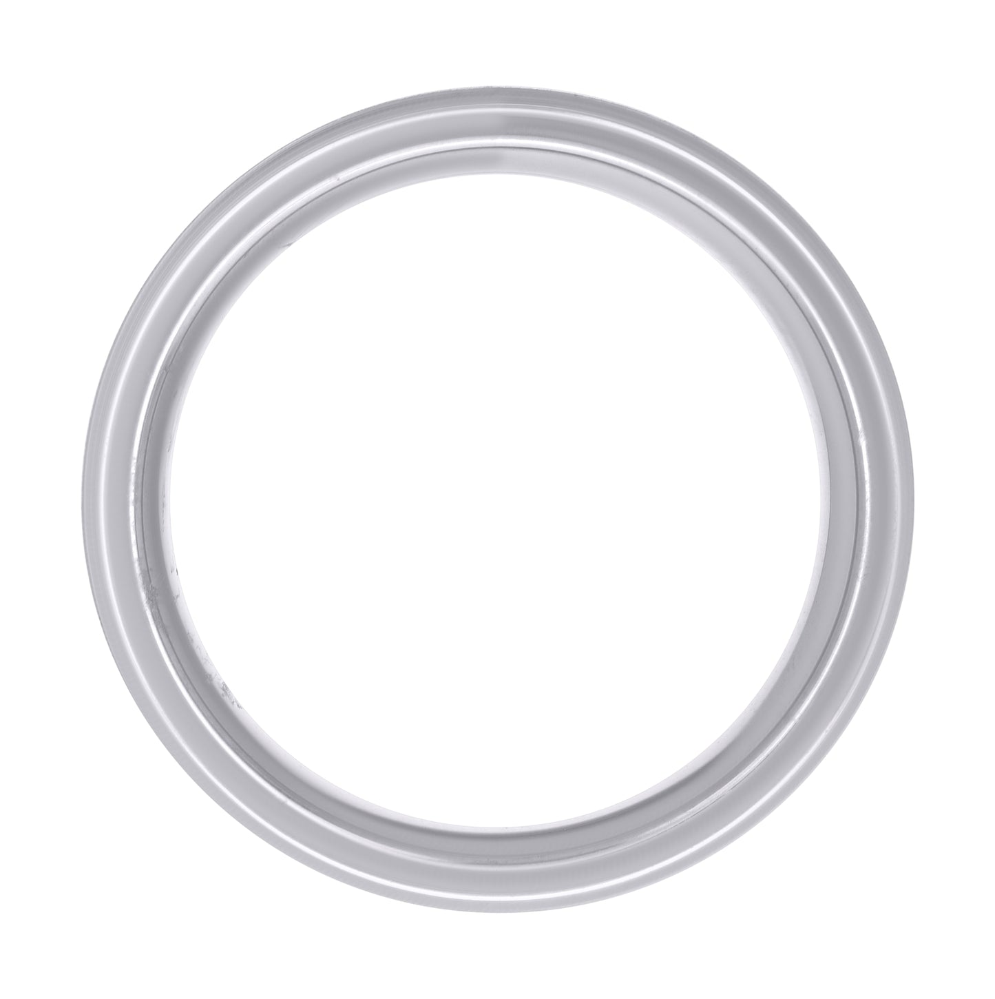 Stainless Steel Mens Center Brushed Step Edges Sizes 7 - 14 Comfort-Fit Fashion Bridal Anniversary Wedding Engagement Band Ring