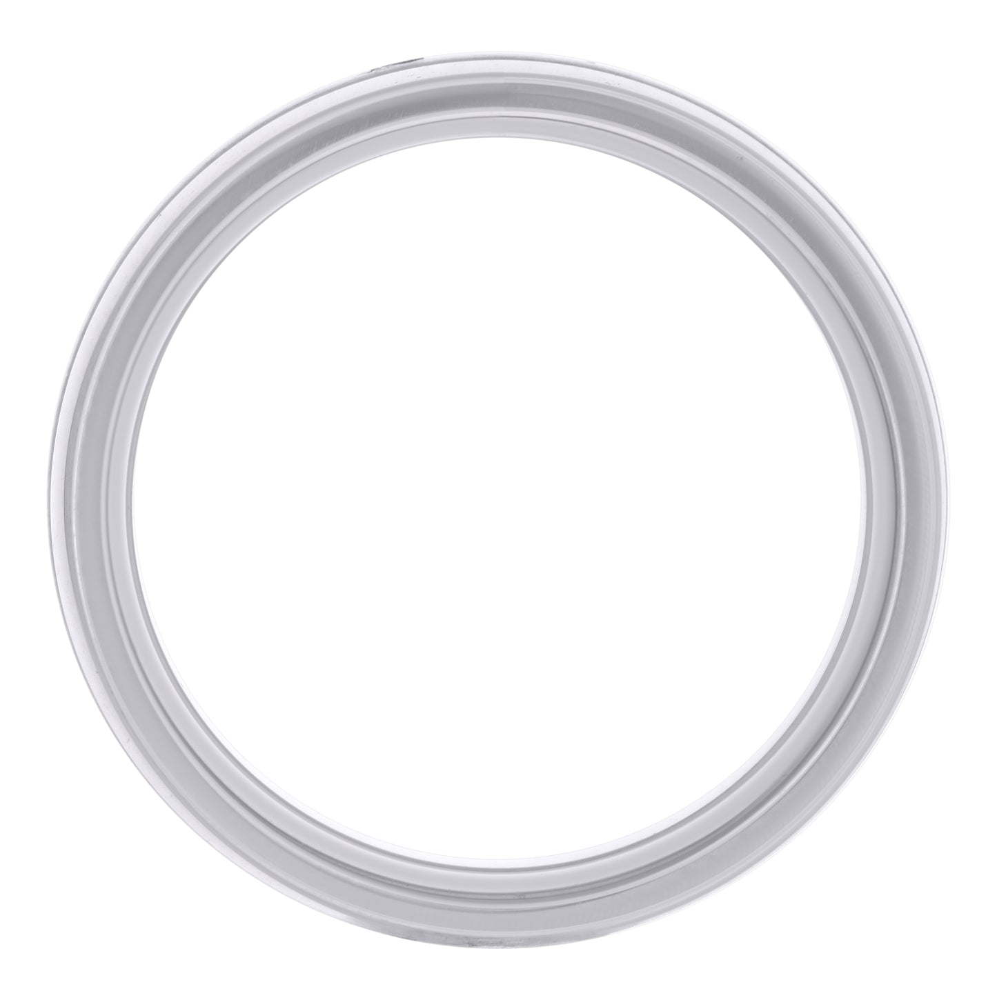 Stainless Steel Men's Center Brushed Double Grooved Sizes 7 - 14 Comfort-Fit Fashion Bridal Anniversary Wedding Engagement Band Ring