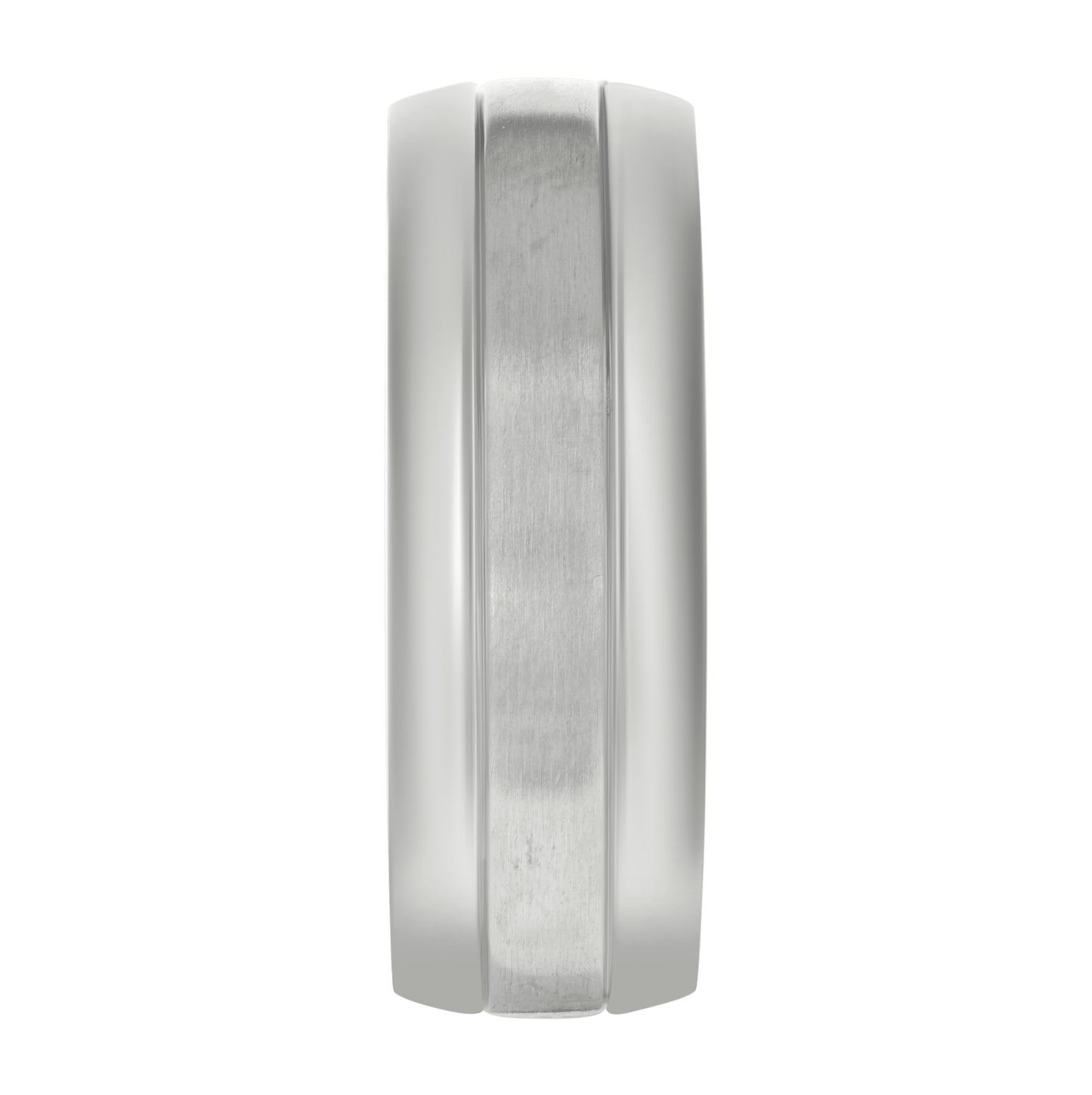Stainless Steel Men's Center Brushed Double Grooved Sizes 7 - 14 Comfort-Fit Fashion Bridal Anniversary Wedding Engagement Band Ring