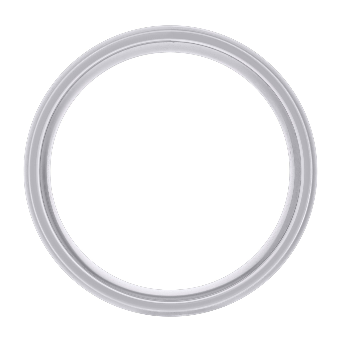 Stainless Steel Mens Center Grooved Side Brushed Sizes 7 - 14 Comfort-Fit Fashion Bridal Anniversary Wedding Engagement Band Ring