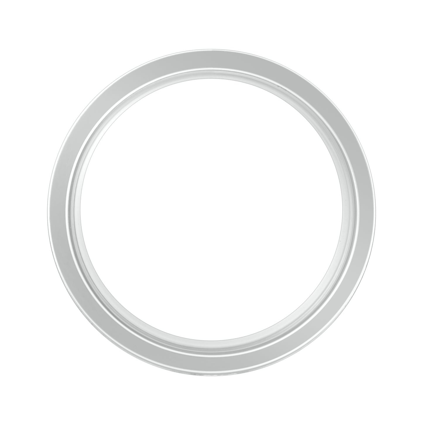Stainless Steel Men's Center Brushed Step Edges Sizes 7 - 14 Comfort-Fit Fashion Bridal Anniversary Wedding Engagement Band Ring