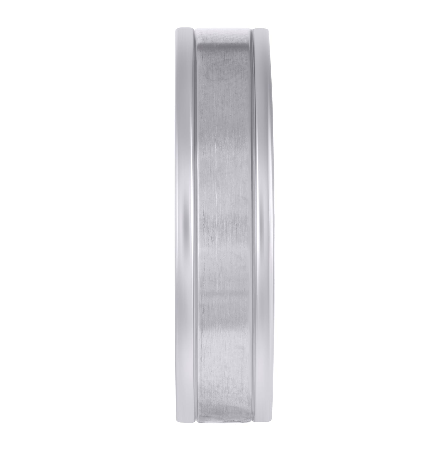 Stainless Steel Men's Center Brushed Double Grooved Sizes 7 - 14 Comfort-Fit Fashion Bridal Anniversary Wedding Engagement Band Ring