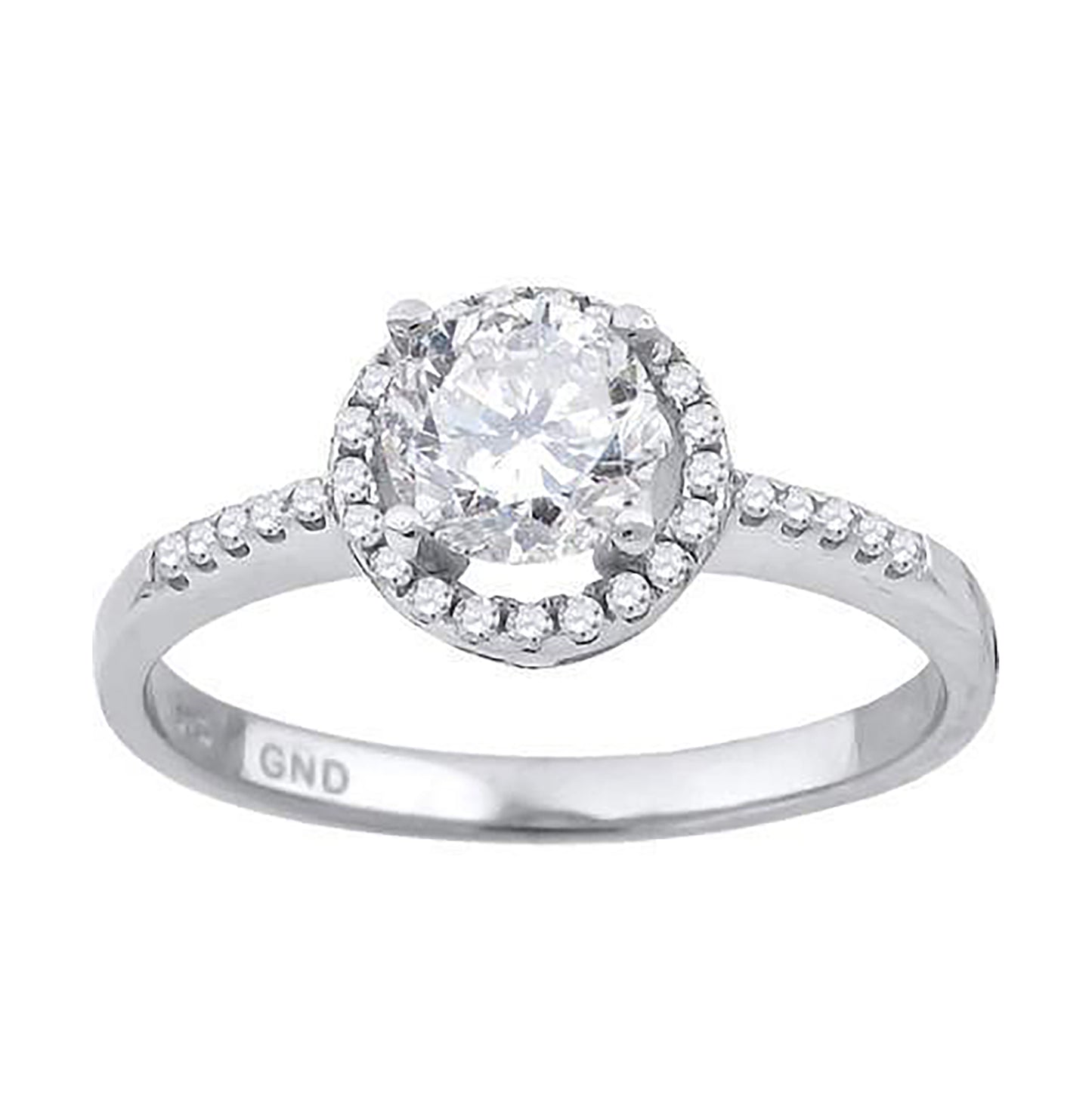 Sterling Silver Women's Cubic Zirconia Halo Bridal Anniversary Wedding Engagement Band Ring