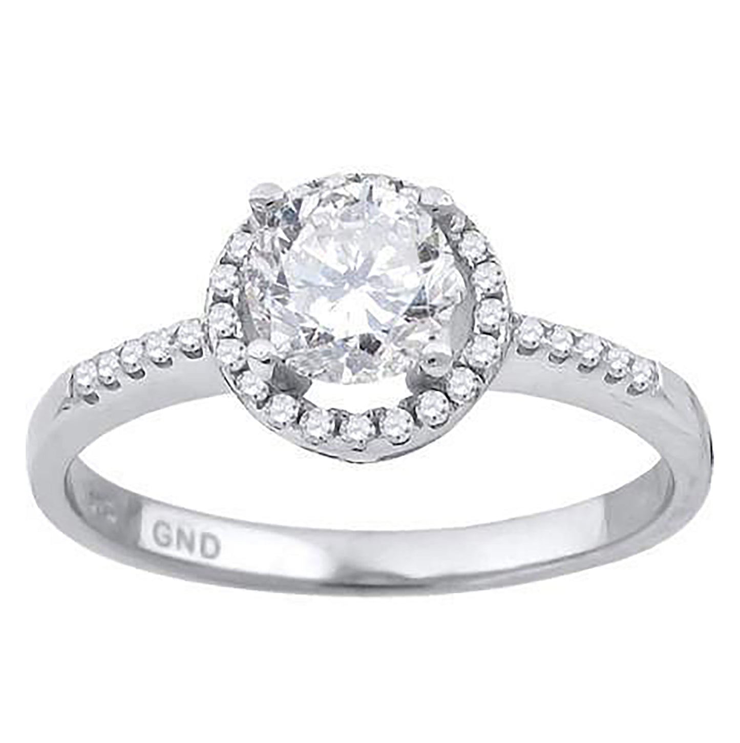 Sterling Silver Women's Cubic Zirconia Halo Bridal Anniversary Wedding Engagement Band Ring