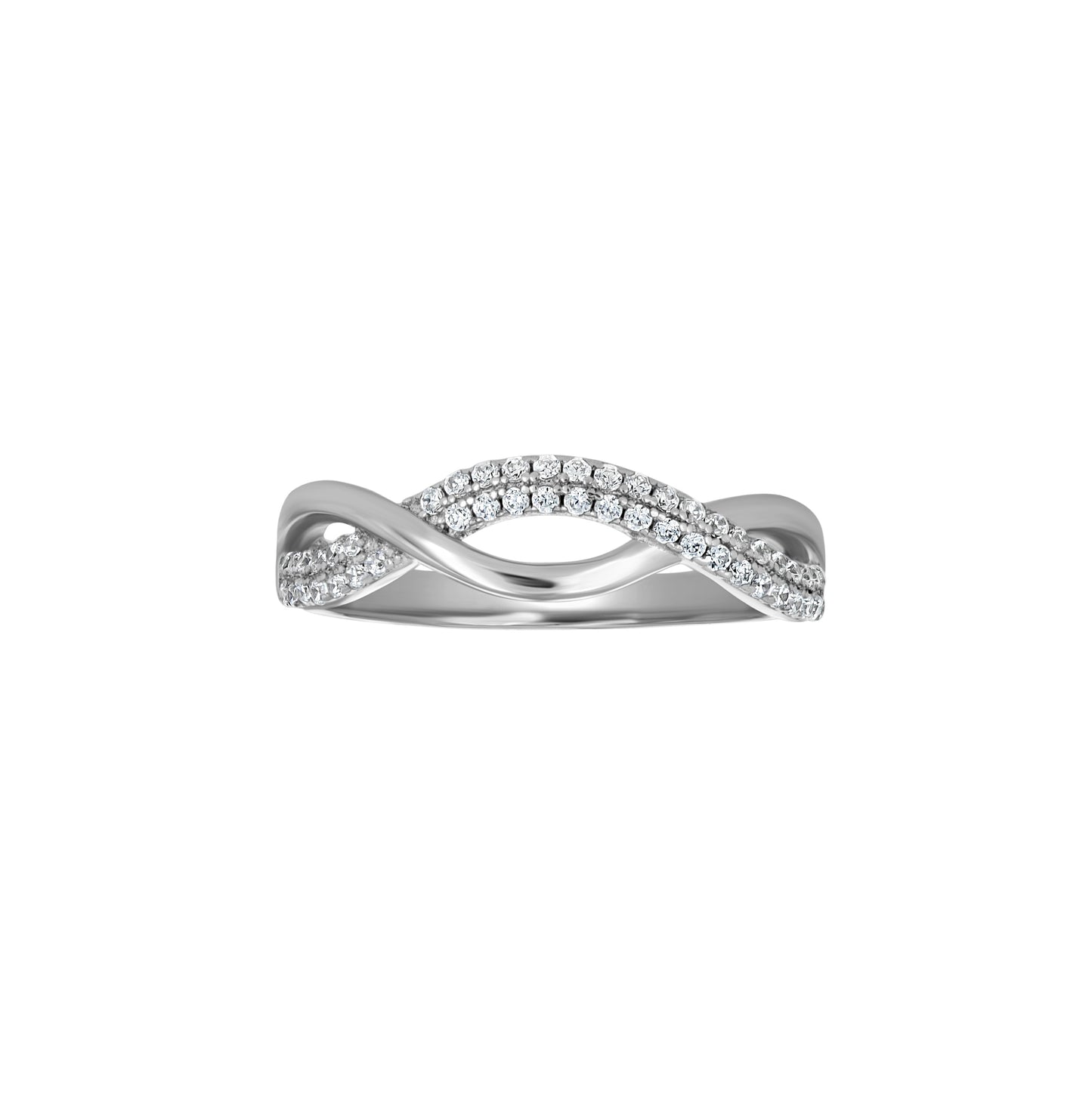 Sterling Silver Womens Cubic Zirconia Sizes 6 To 9 Infinity Fashion Bridal Anniversary Wedding Engagement Band Ring Band