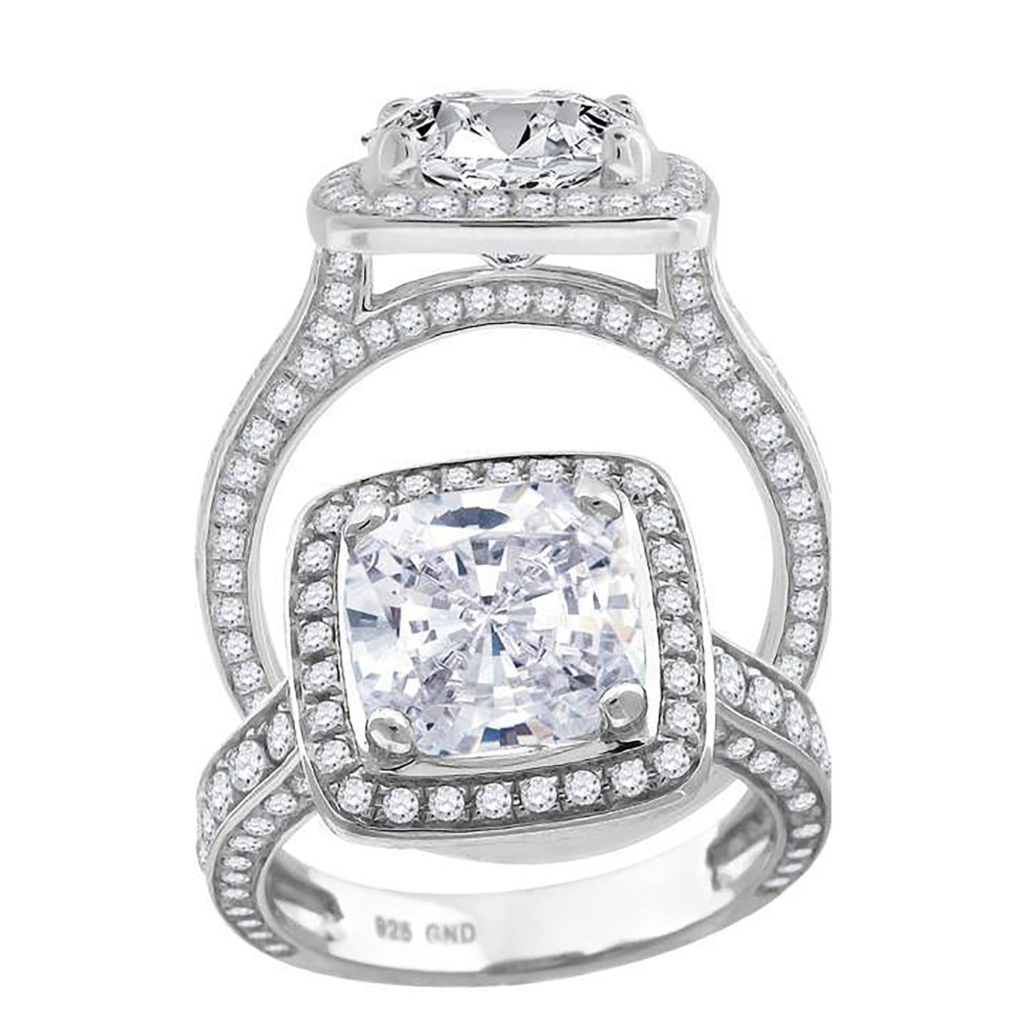 Sterling Silver Women's Cubic Zirconia Bridal Anniversary Engagement Wedding Ring