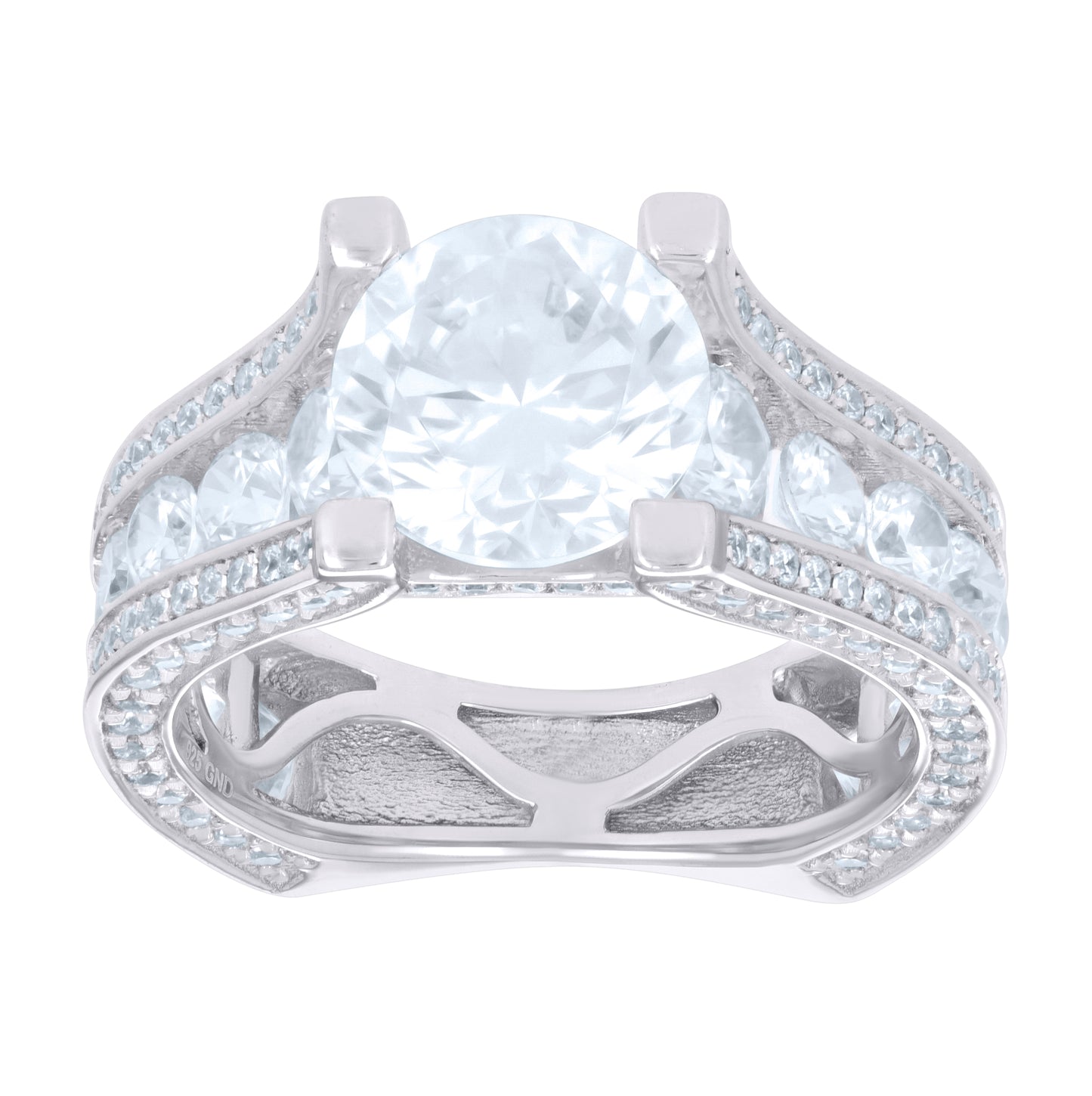 Sterling Silver Women's Cubic Zirconia Bridal Anniversary Engagement Wedding Ring
