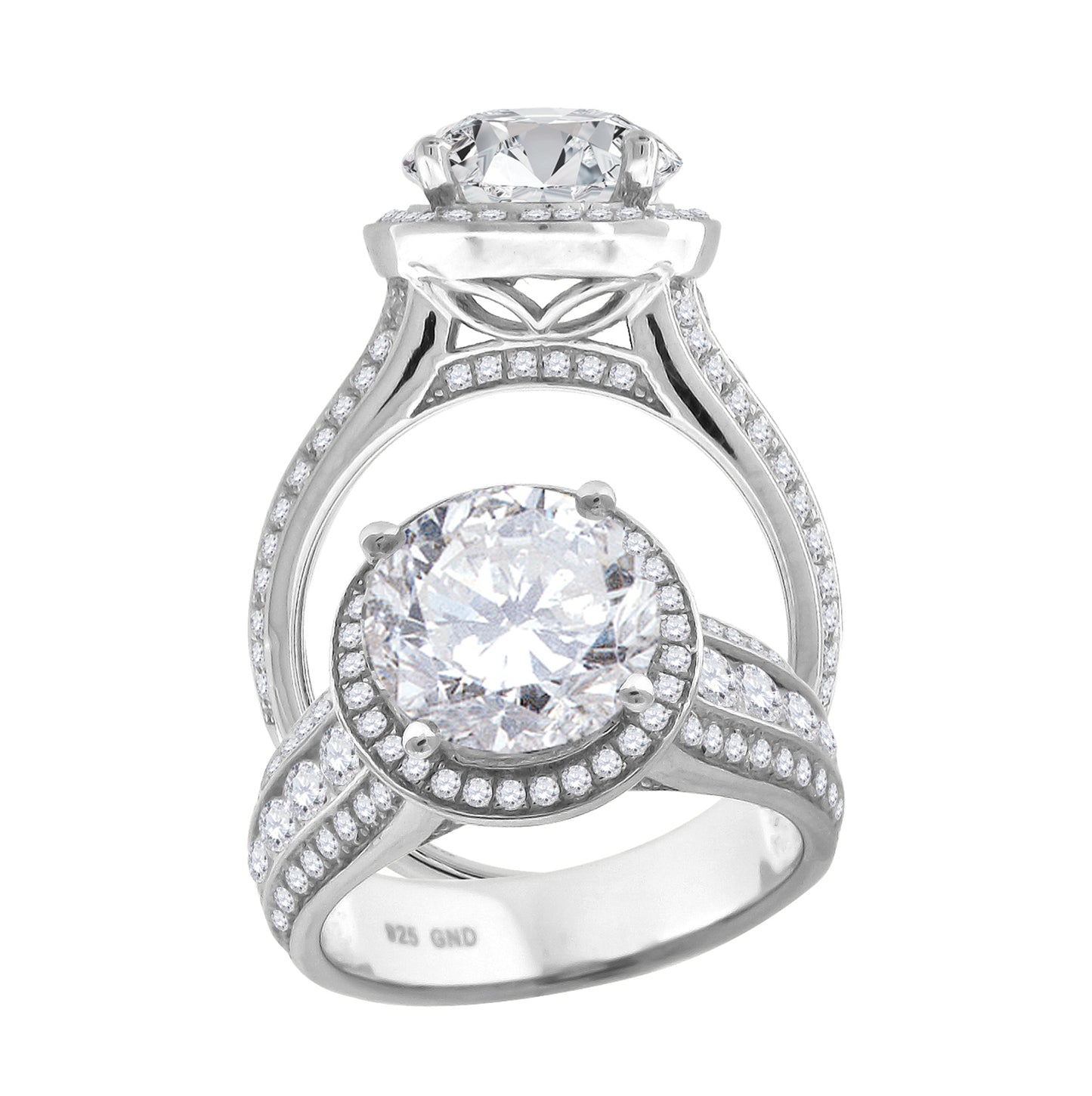 Sterling Silver Women's Cubic Zirconia Bridal Anniversary Engagement Wedding Ring