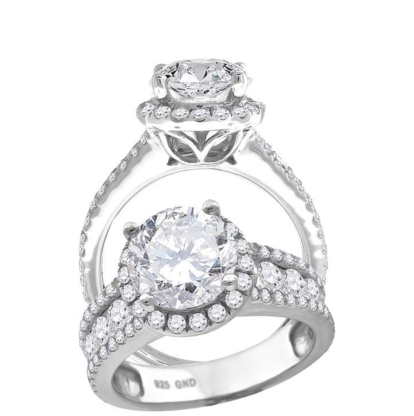 Sterling Silver Women's Cubic Zirconia Bridal Anniversary Engagement Wedding Ring