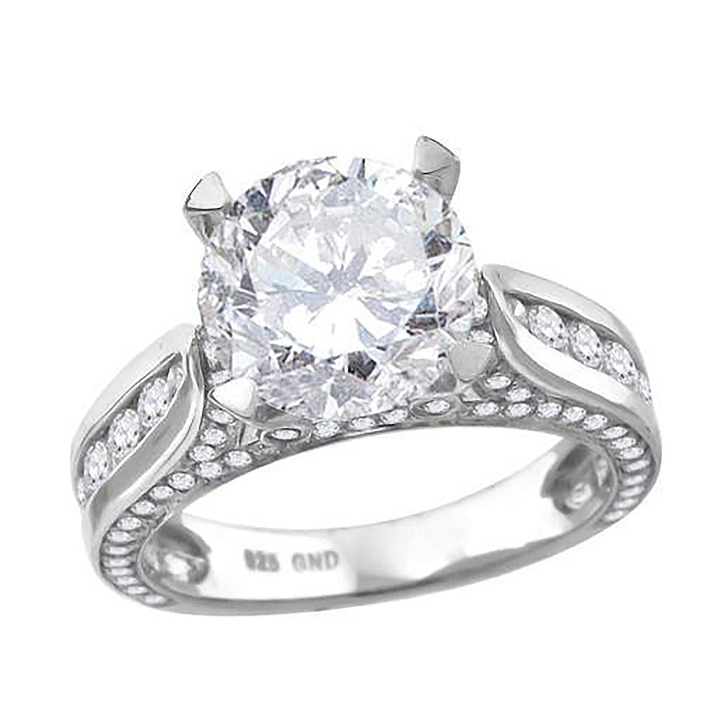 Sterling Silver Women's Cubic Zirconia Bridal Anniversary Engagement Wedding Ring