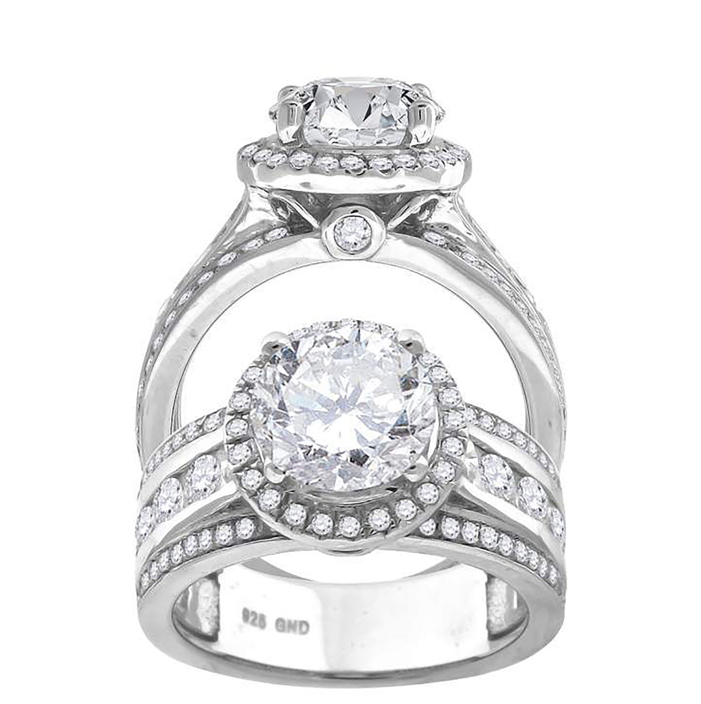 Sterling Silver Women's Cubic Zirconia Bridal Anniversary Engagement Wedding Ring