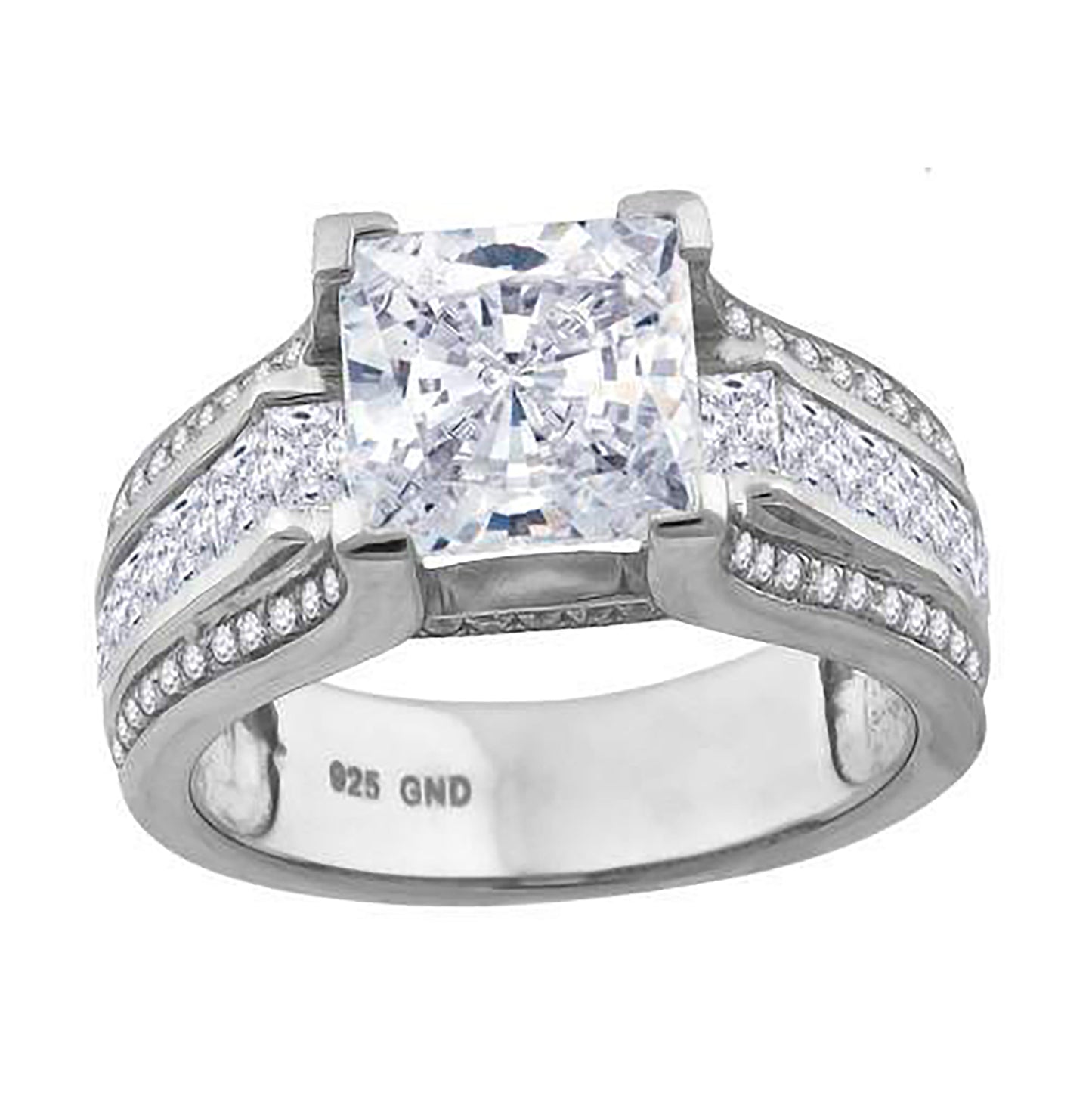 Sterling Silver Women's Cubic Zirconia Bridal Anniversary Engagement Wedding Ring