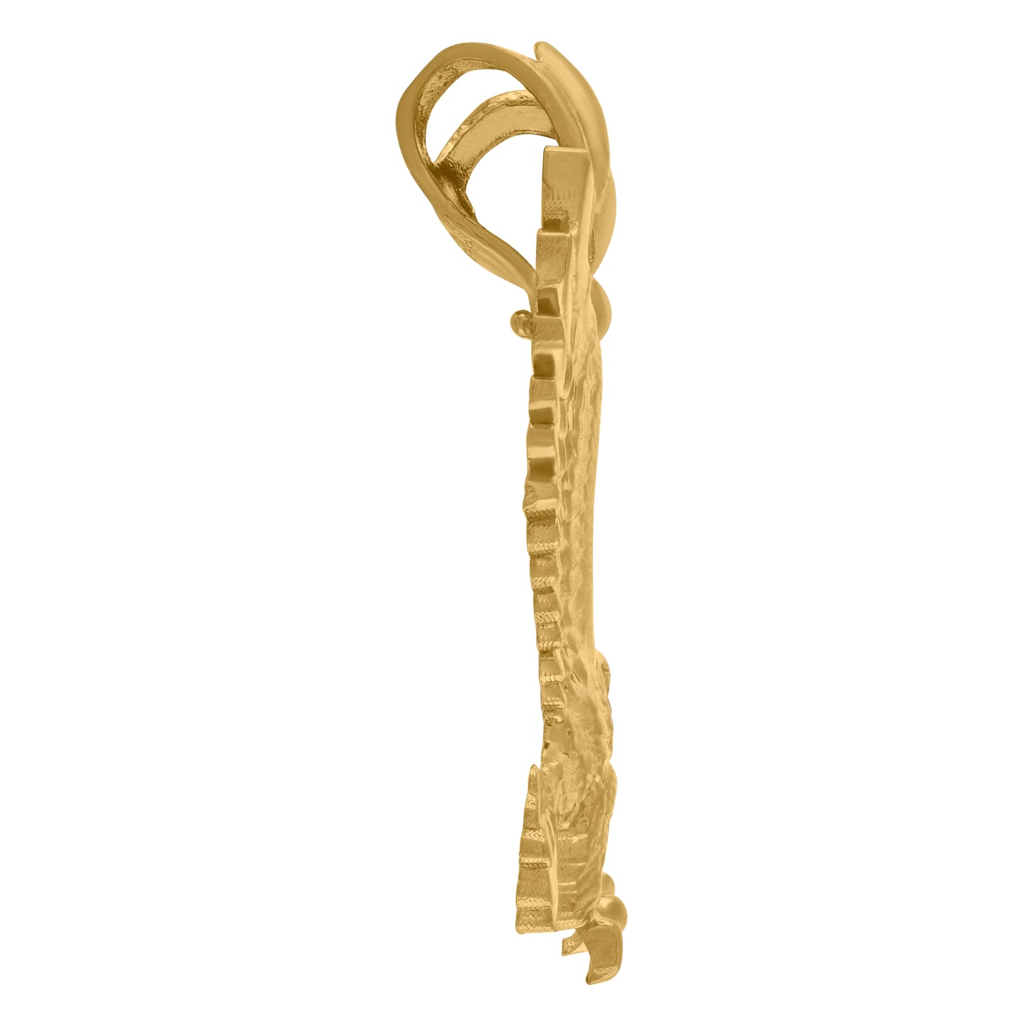 10K Yellow Gold Mens Eagle Bird Patriotism Charm Pendant