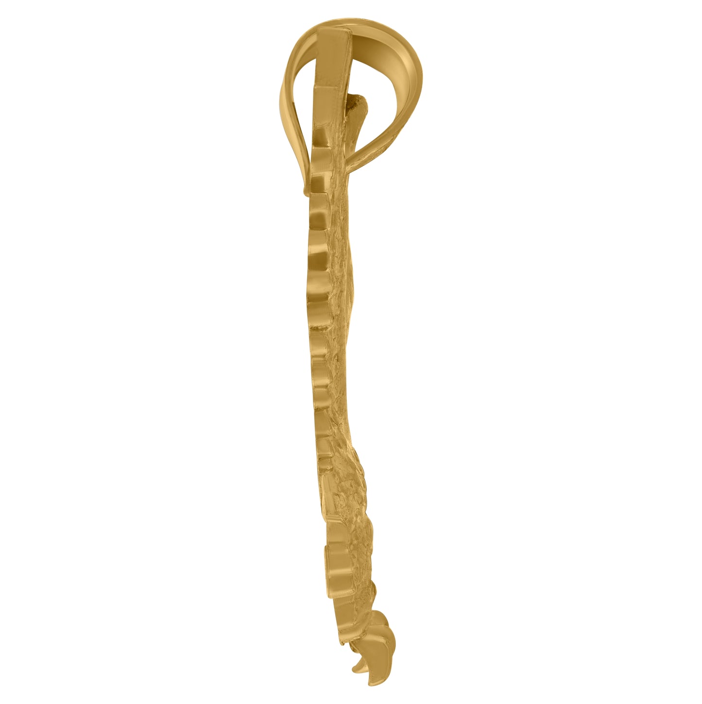 10K Yellow Gold Mens Eagle Bird Patriotism Charm Pendant